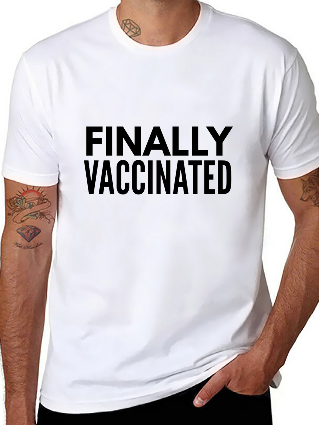 Finally Vaccinated Crew Neck T-Shirt