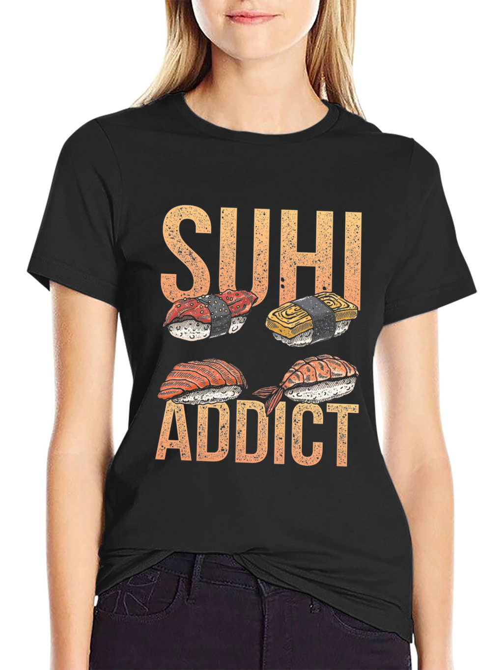 Sushi Addict T-Shirt - Unique Foodie Design