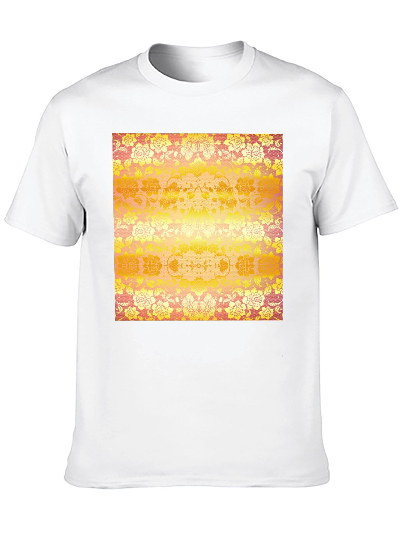 Floral Print T-Shirt - Unique Design