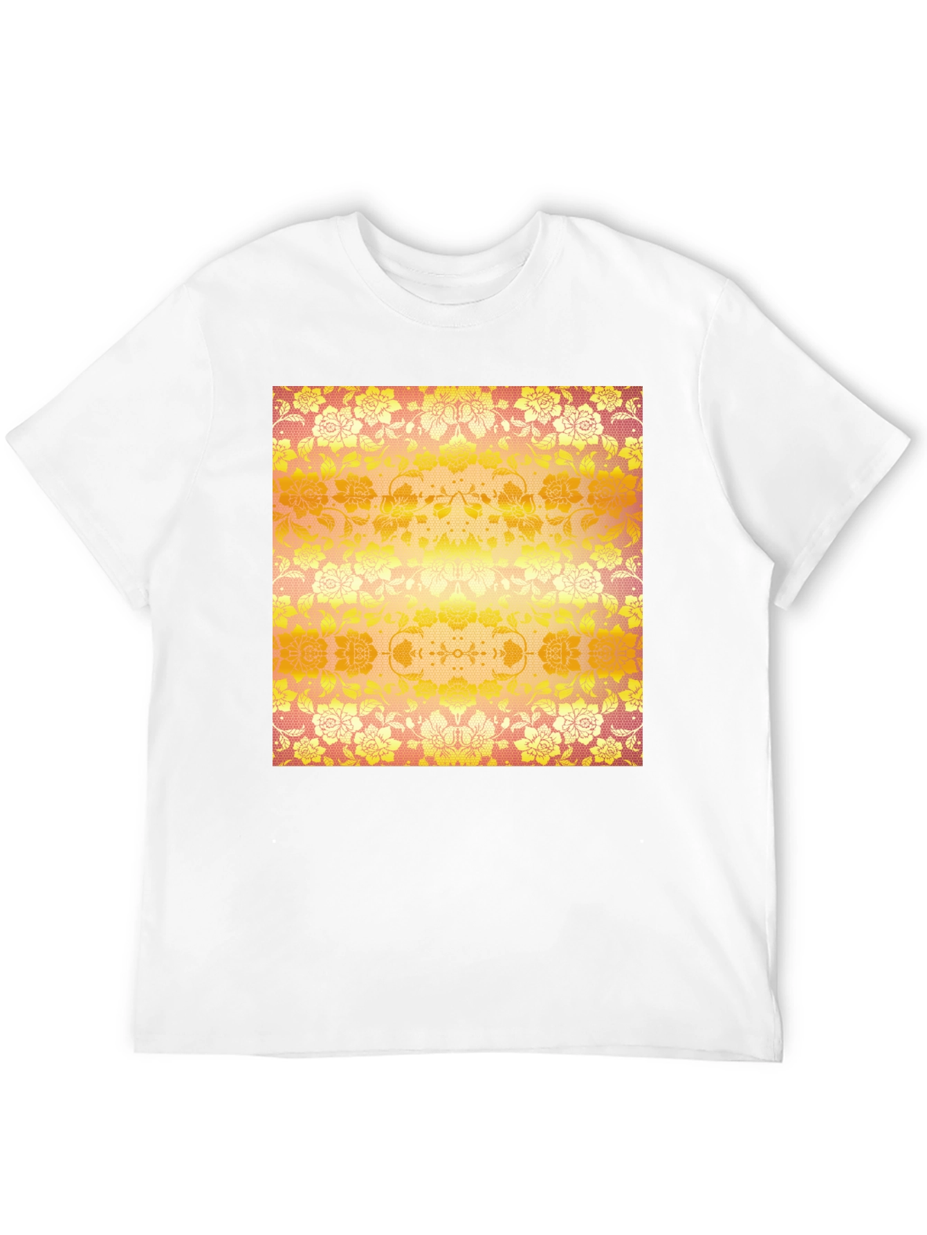 Floral Print T-Shirt - Unique Design