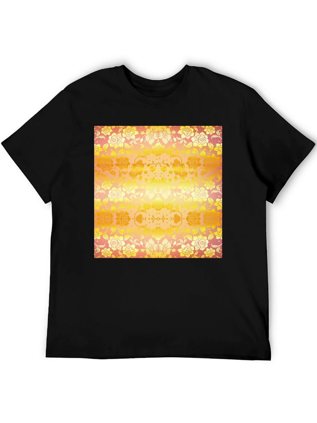 Floral Print T-Shirt - Unique Design