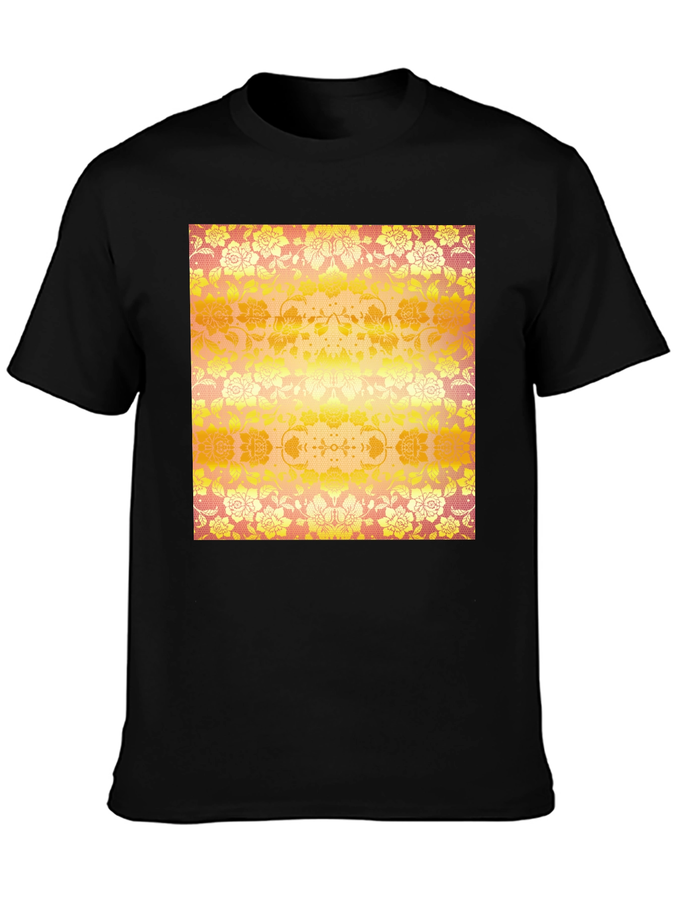 Floral Print T-Shirt - Unique Design