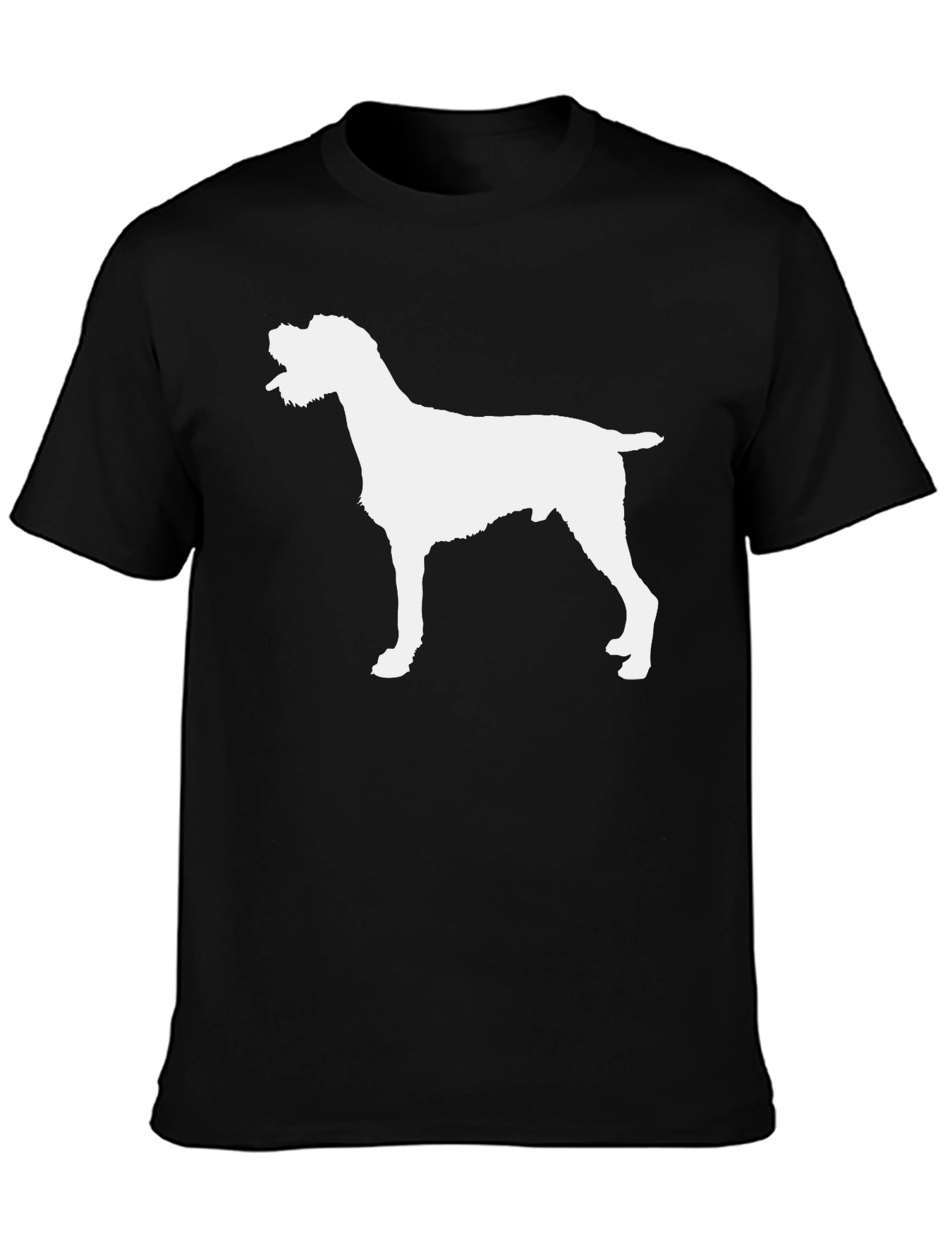 Dog Silhouette Graphic Tee - Black