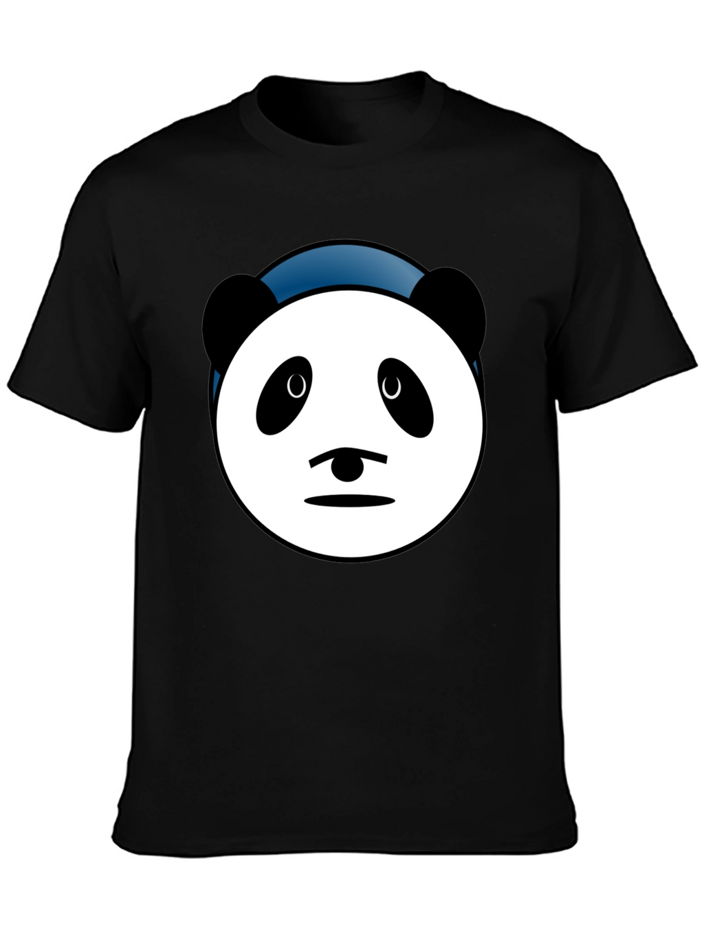 Panda Face Graphic Tee - Soft Cotton Blend T-Shirt
