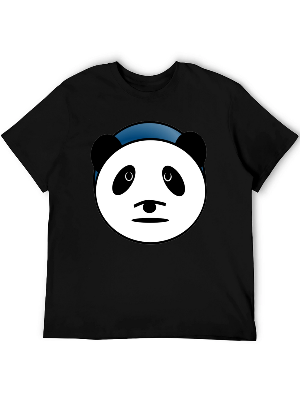 Panda Face Graphic Tee - Soft Cotton Blend T-Shirt