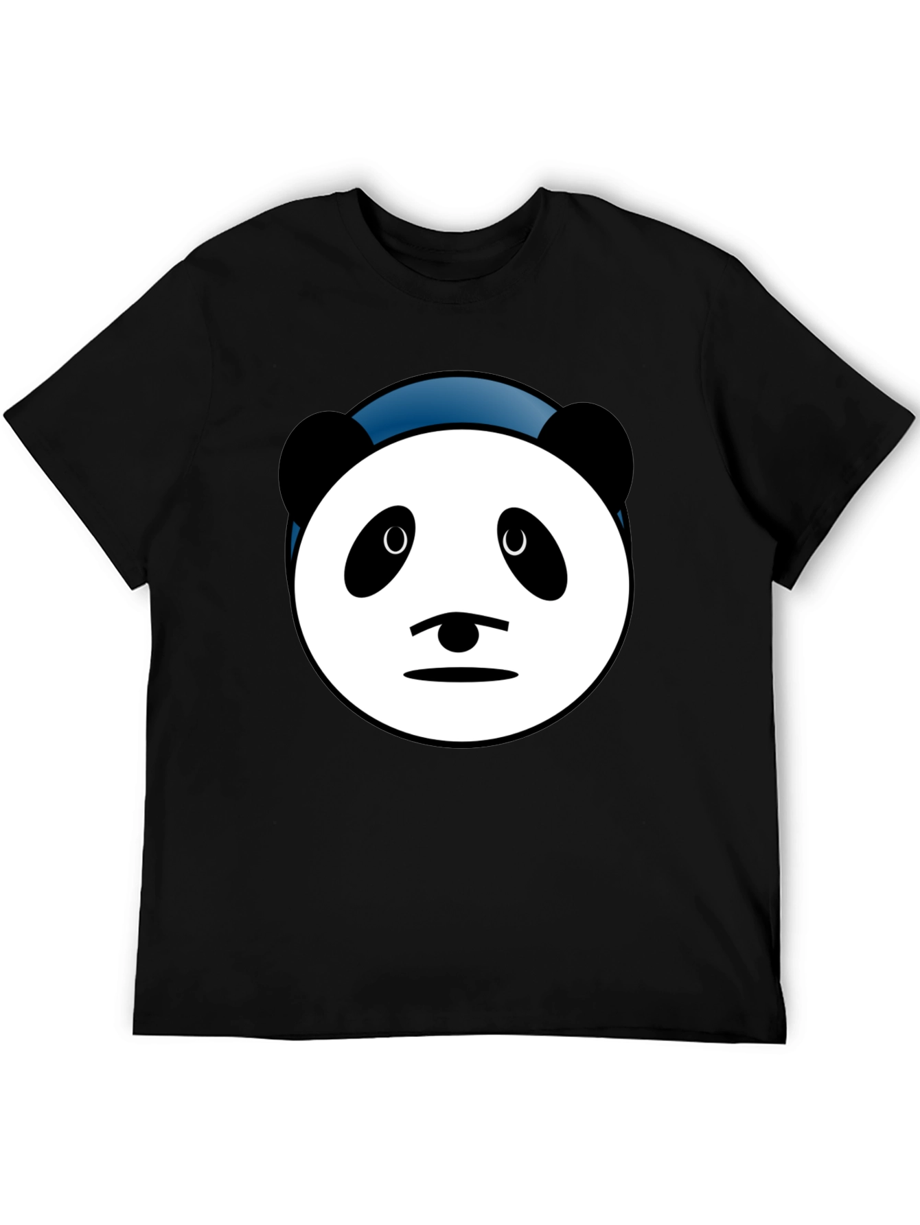 Panda Face Graphic Tee - Soft Cotton Blend T-Shirt