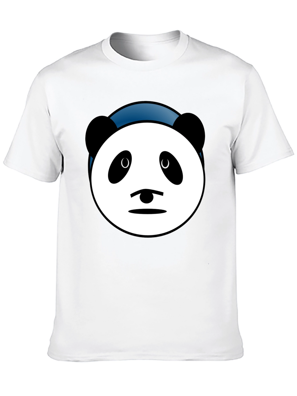 Panda Face Graphic Tee - Soft Cotton Blend T-Shirt