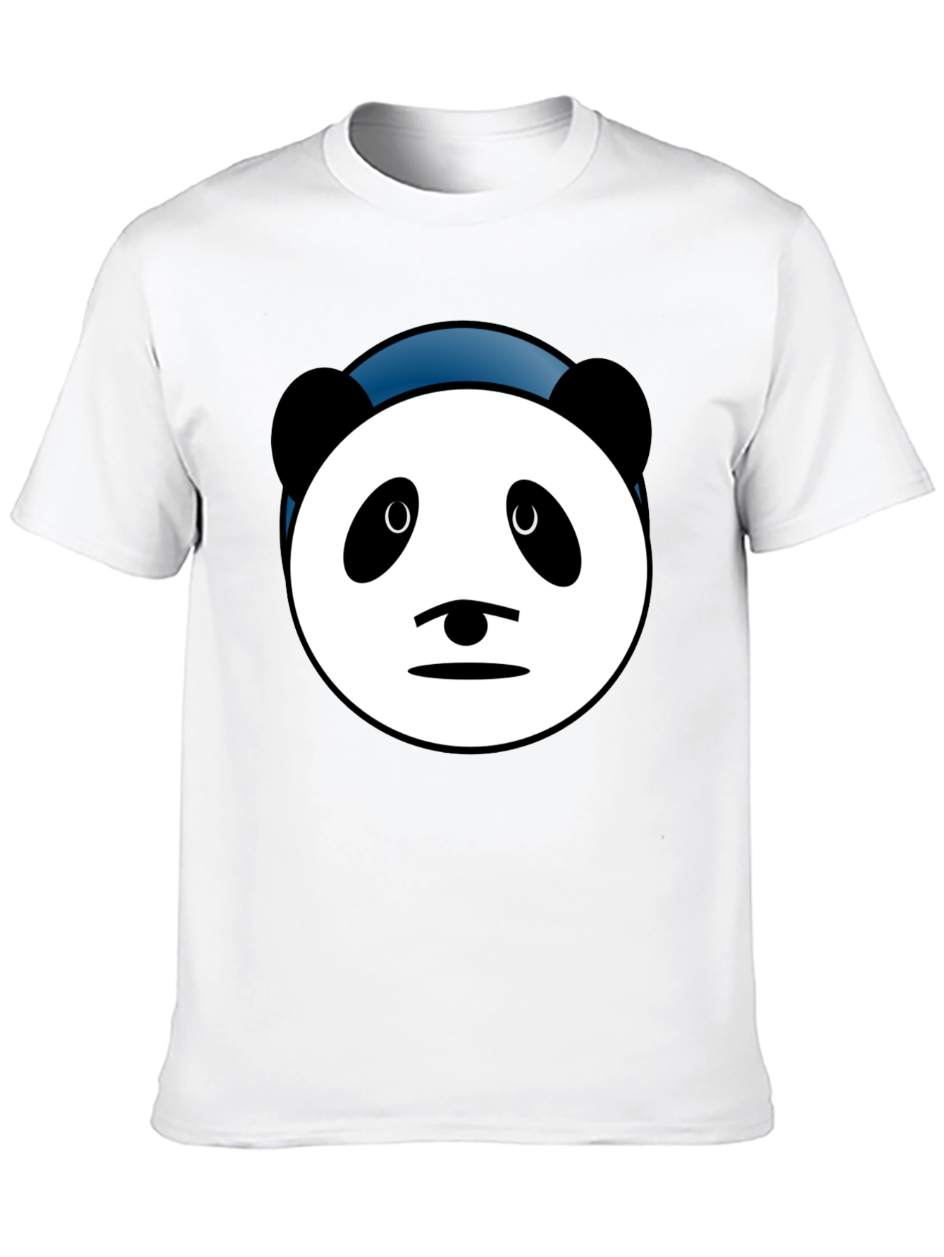 Panda Face Graphic Tee - Soft Cotton Blend T-Shirt