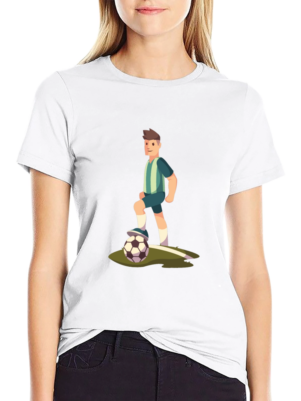 Soccer Player Graphic Tee - Stylish & Comfortable