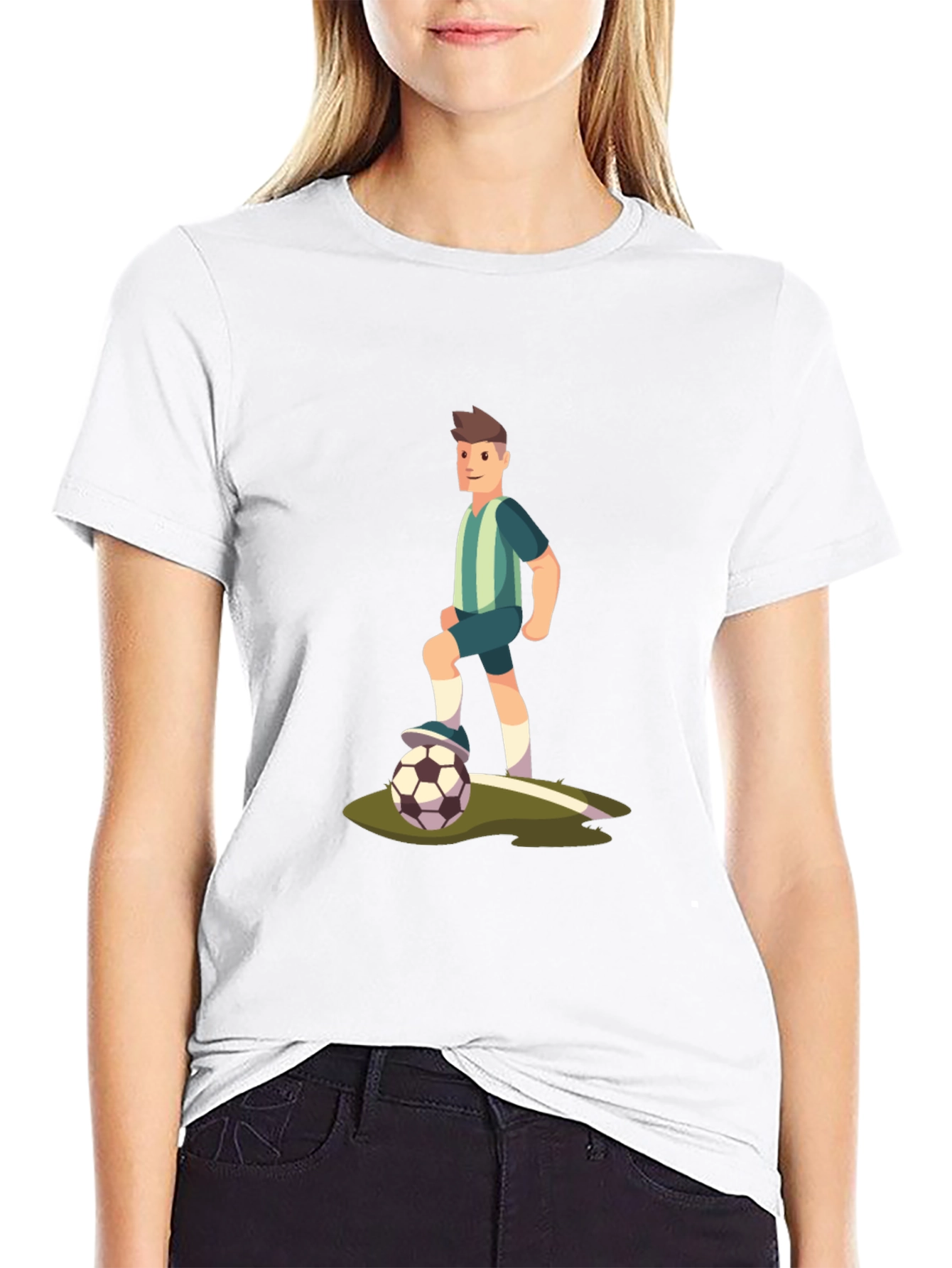 Soccer Player Graphic Tee - Stylish & Comfortable