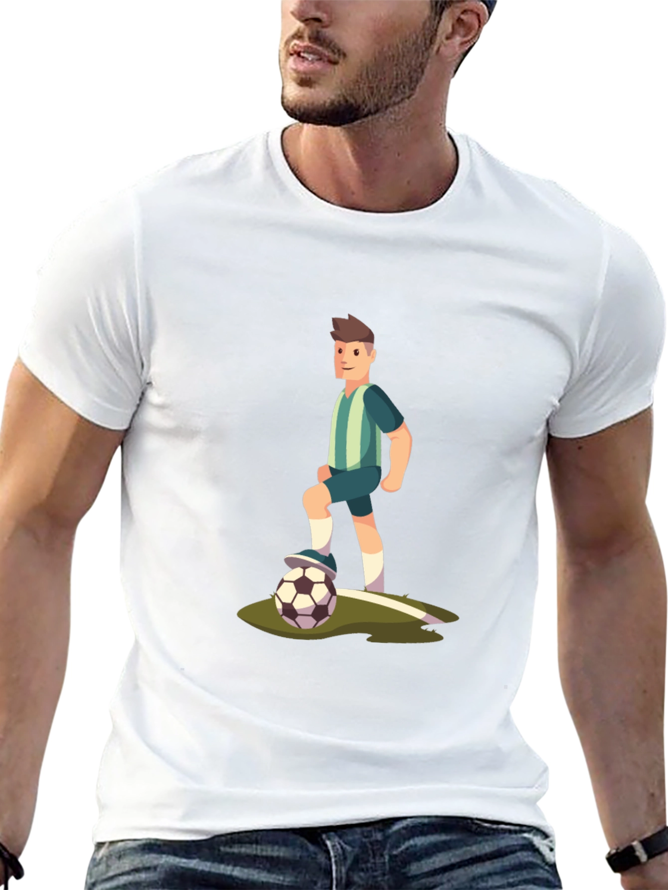 Soccer Player Graphic Tee - Stylish & Comfortable