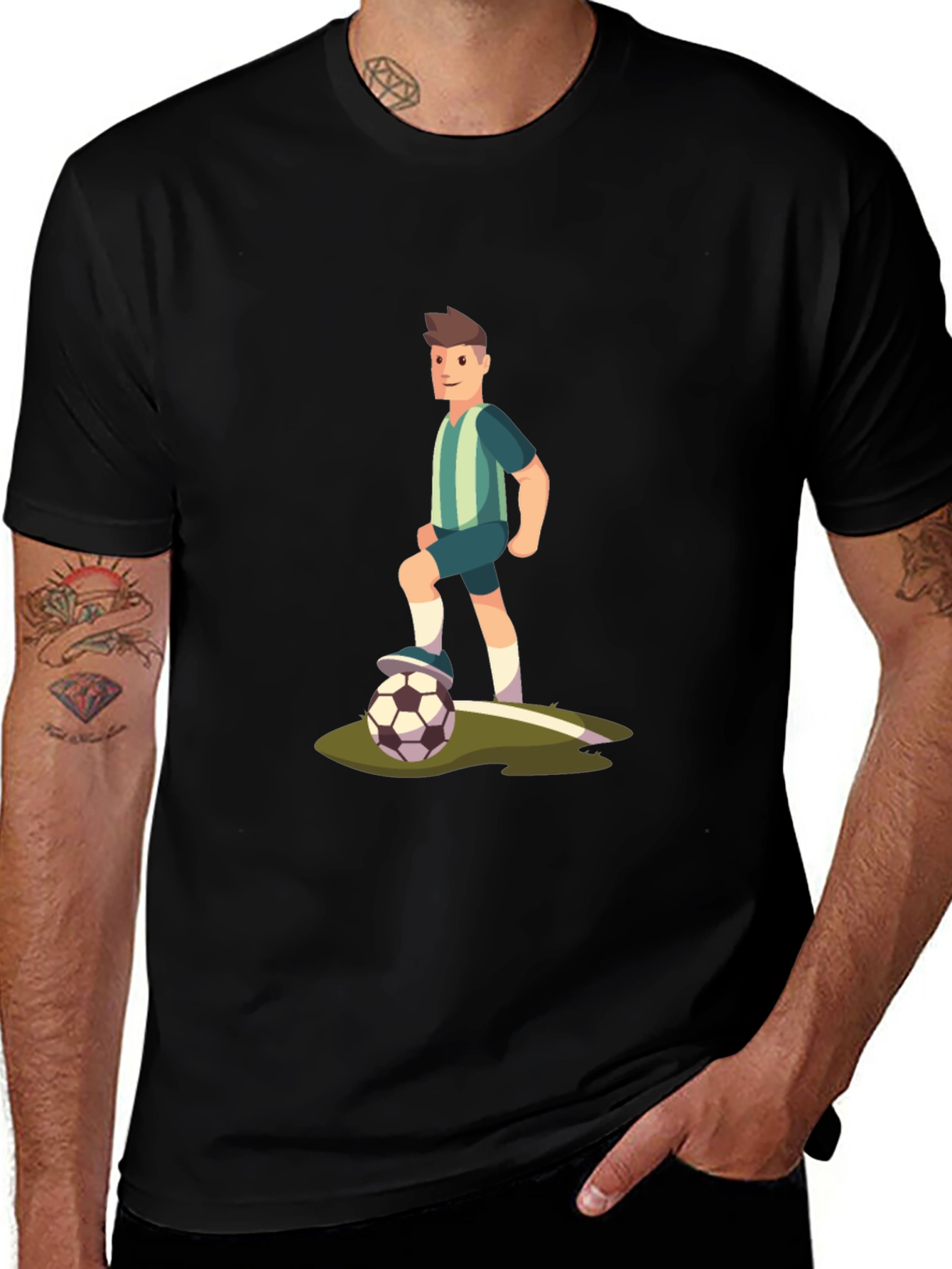 Soccer Player Graphic Tee - Stylish & Comfortable