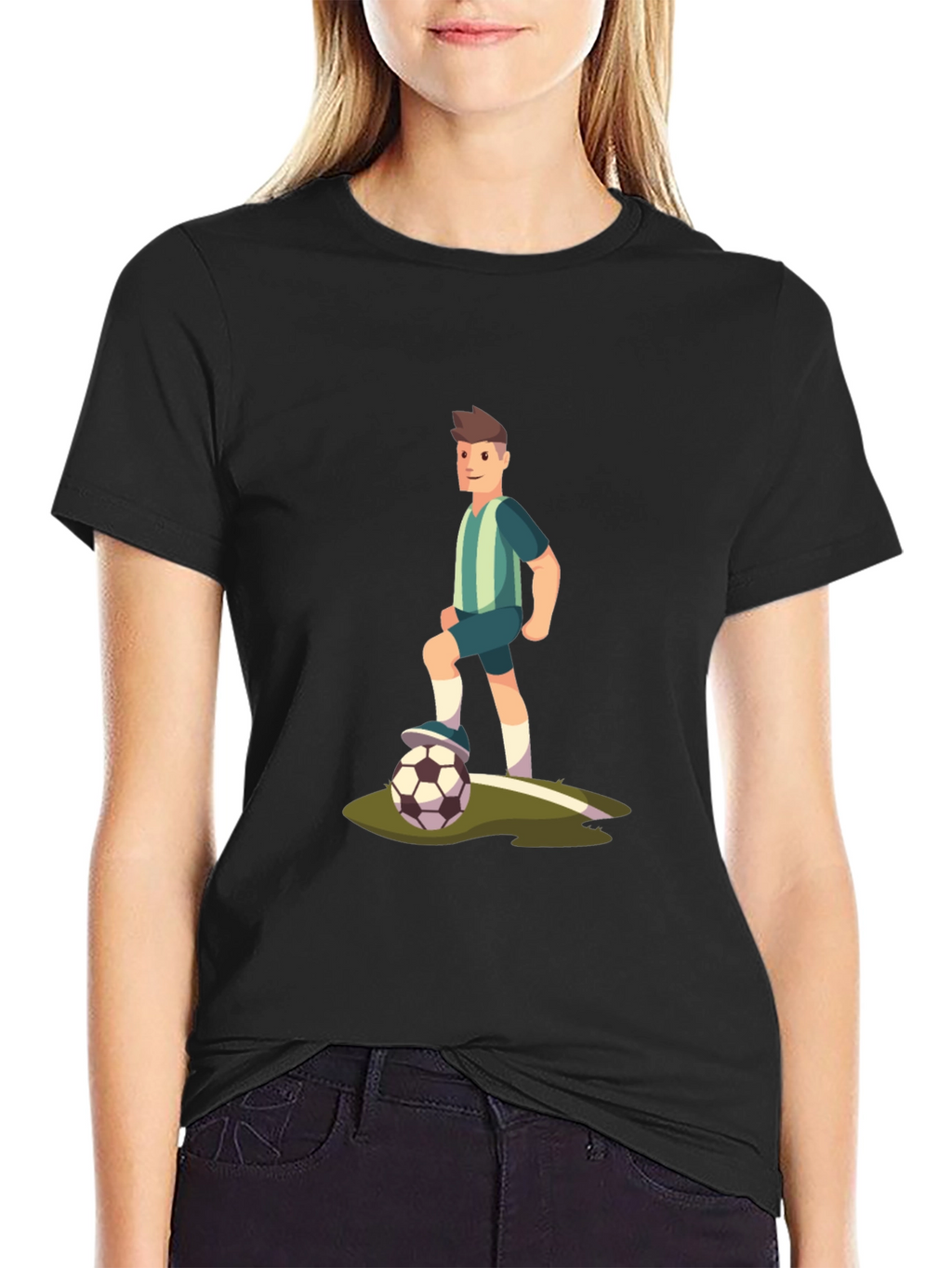 Soccer Player Graphic Tee - Stylish & Comfortable