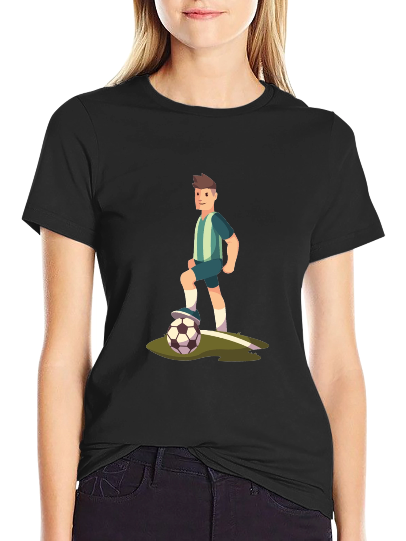 Soccer Player Graphic Tee - Stylish & Comfortable