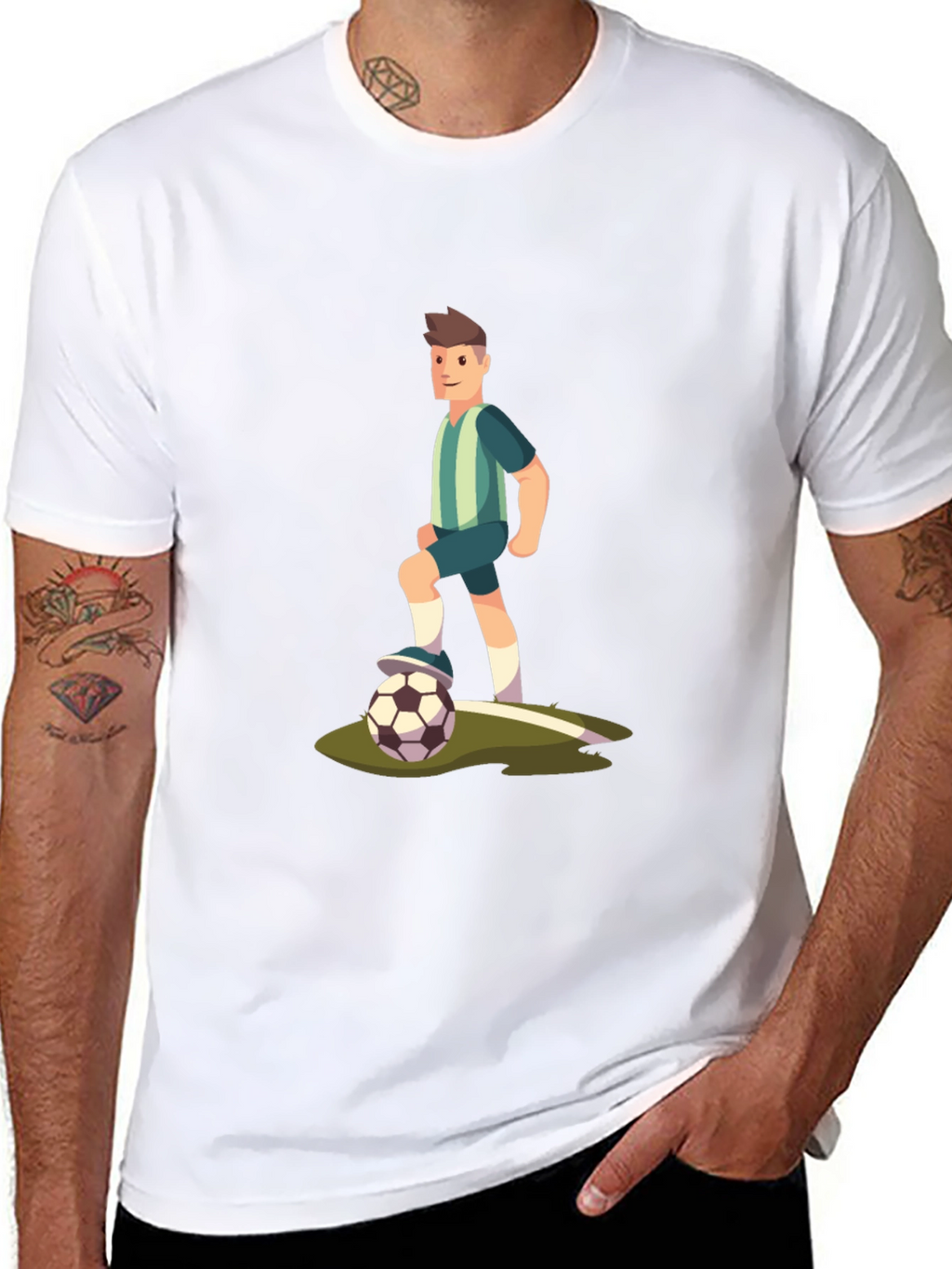 Soccer Player Graphic Tee - Stylish & Comfortable