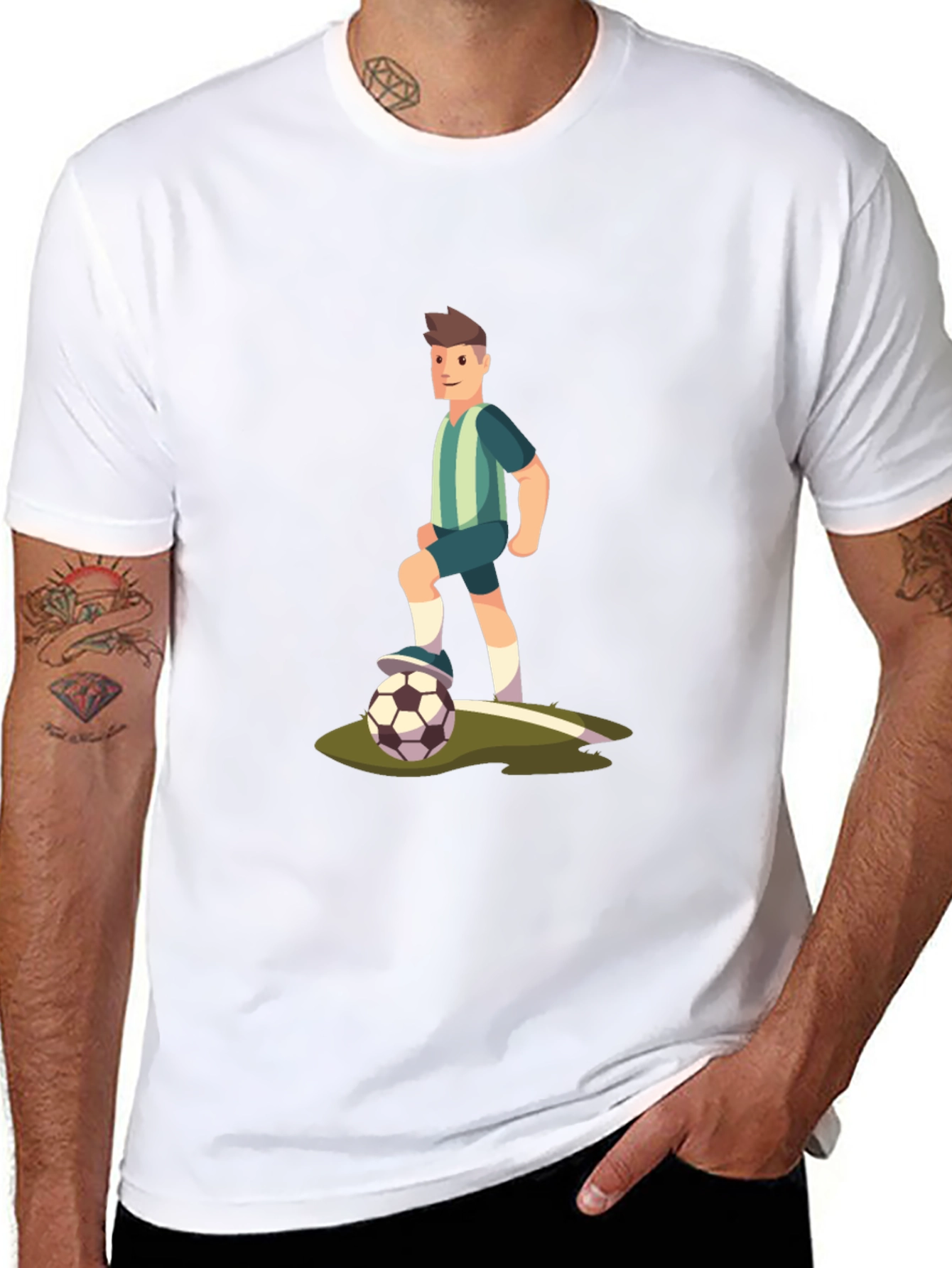 Soccer Player Graphic Tee - Stylish & Comfortable