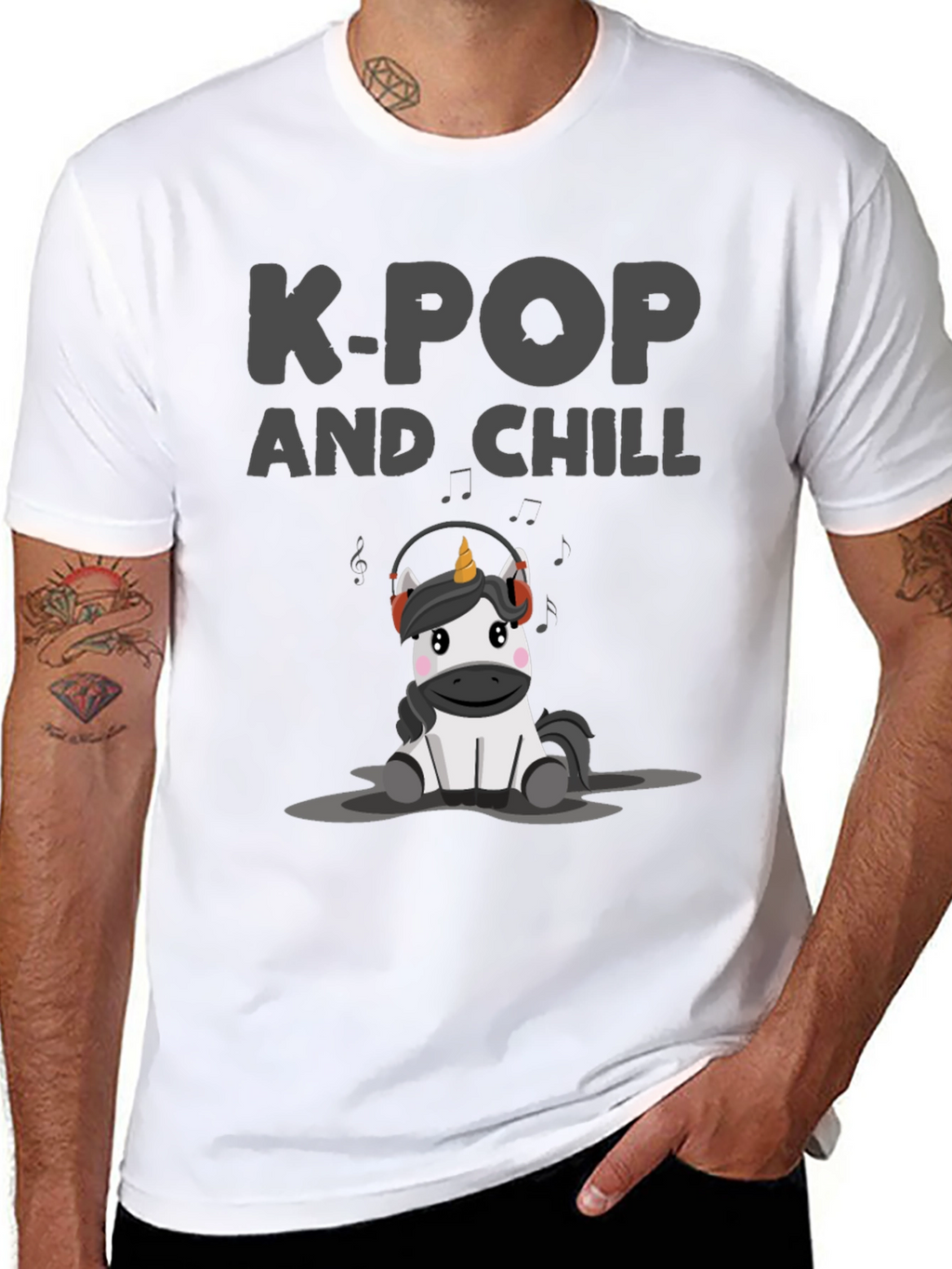 K-Pop and Chill Unicorn T-Shirt