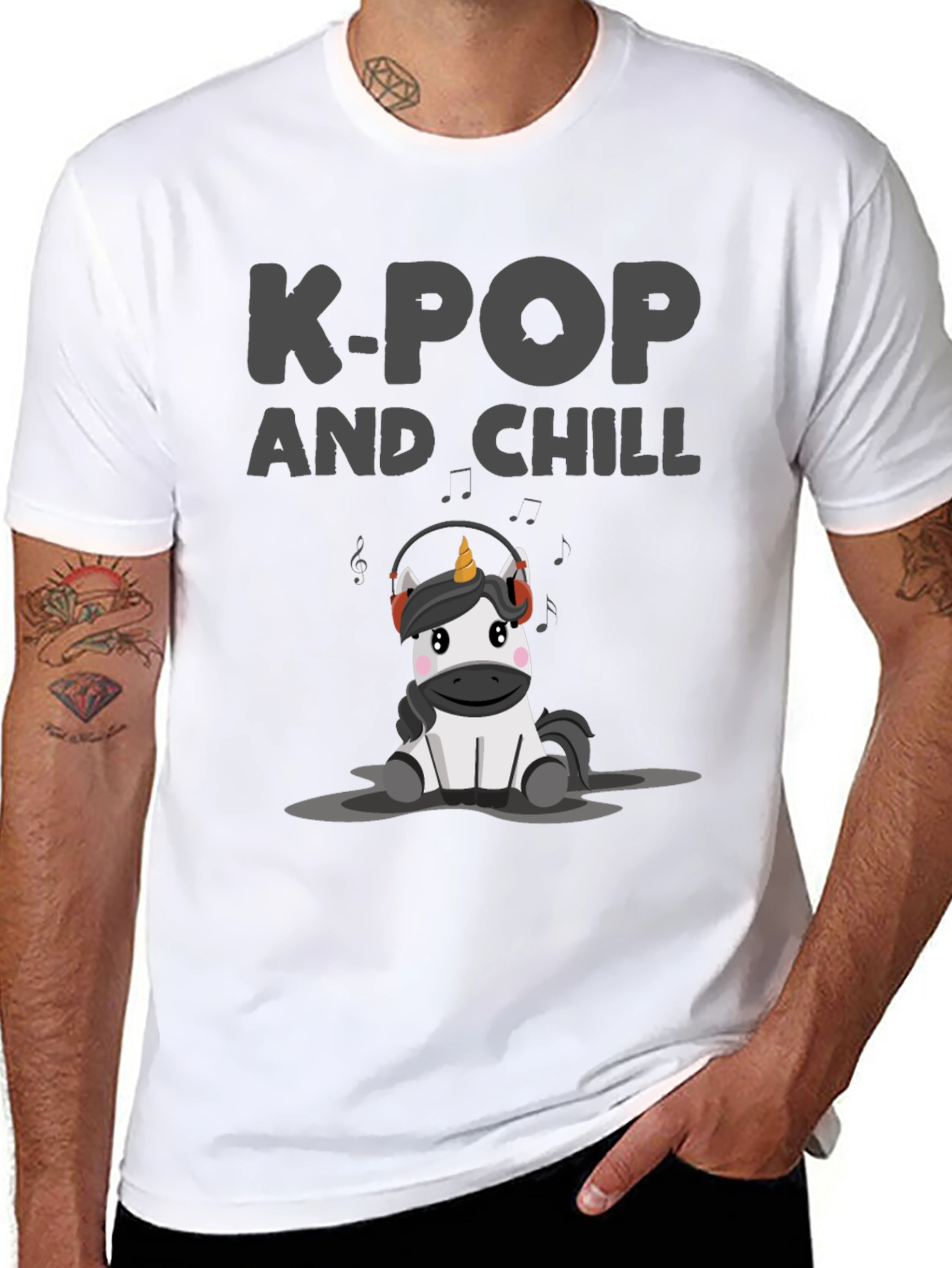 K-Pop and Chill Unicorn T-Shirt
