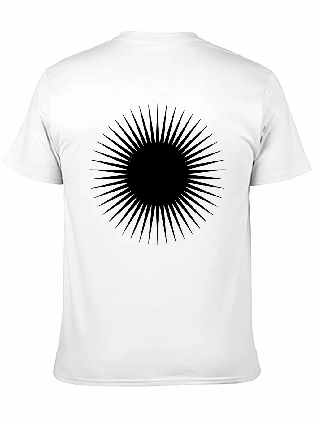Abstract Sunburst Graphic Tee - Black