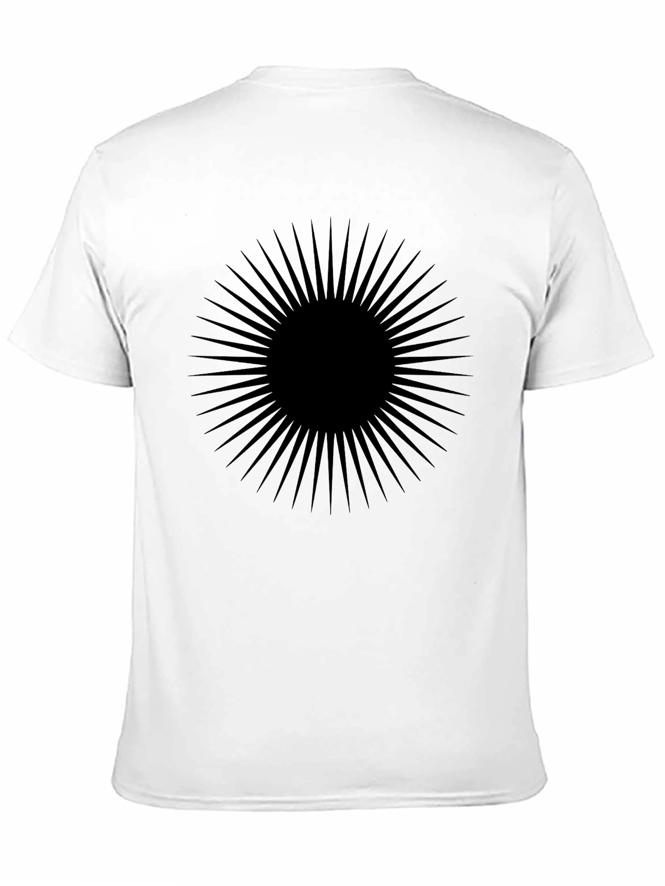 Abstract Sunburst Graphic Tee - Black