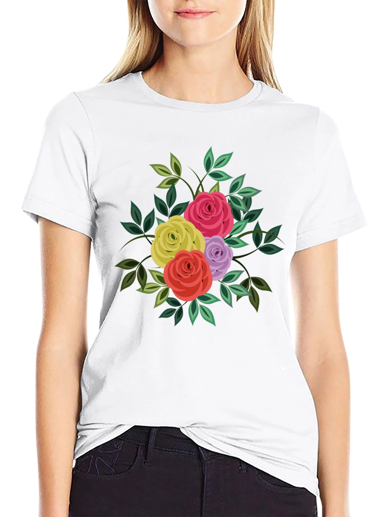 Floral Bouquet T-Shirt - Stylish Graphic Tee