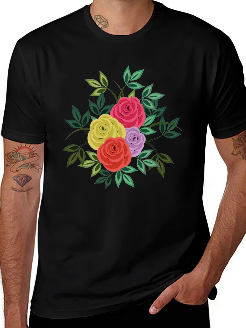 Floral Bouquet T-Shirt - Stylish Graphic Tee