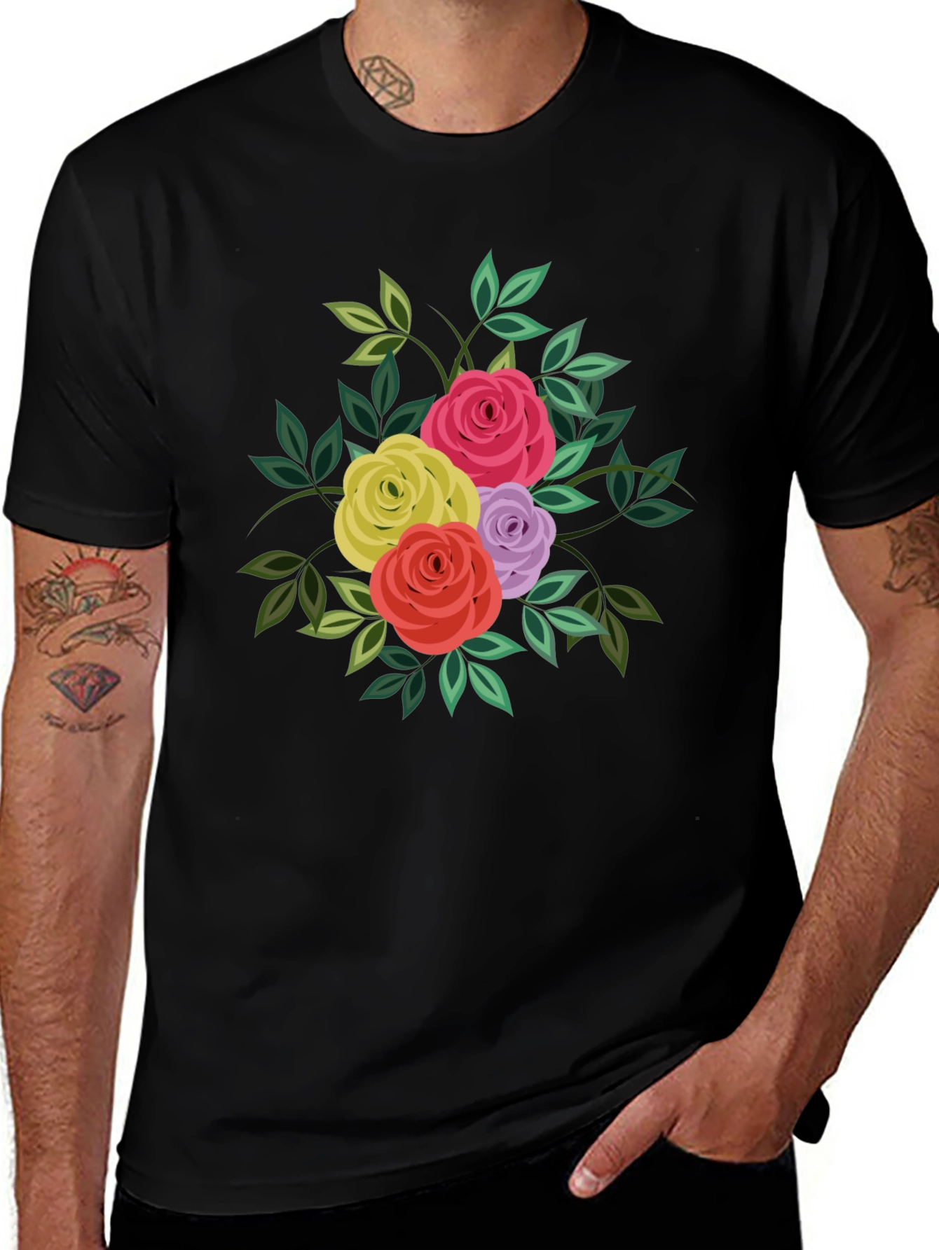 Floral Bouquet T-Shirt - Stylish Graphic Tee