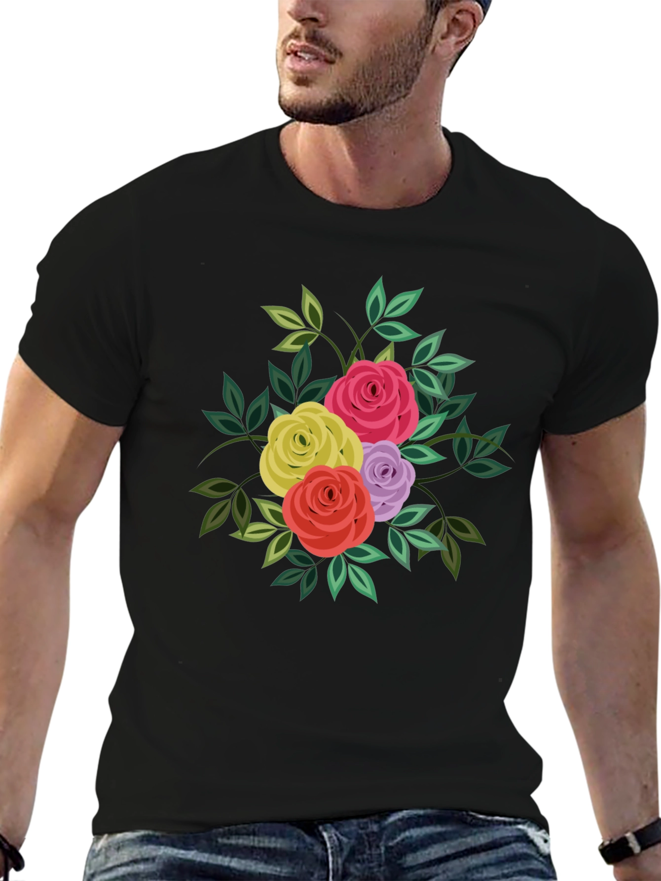 Floral Bouquet T-Shirt - Stylish Graphic Tee