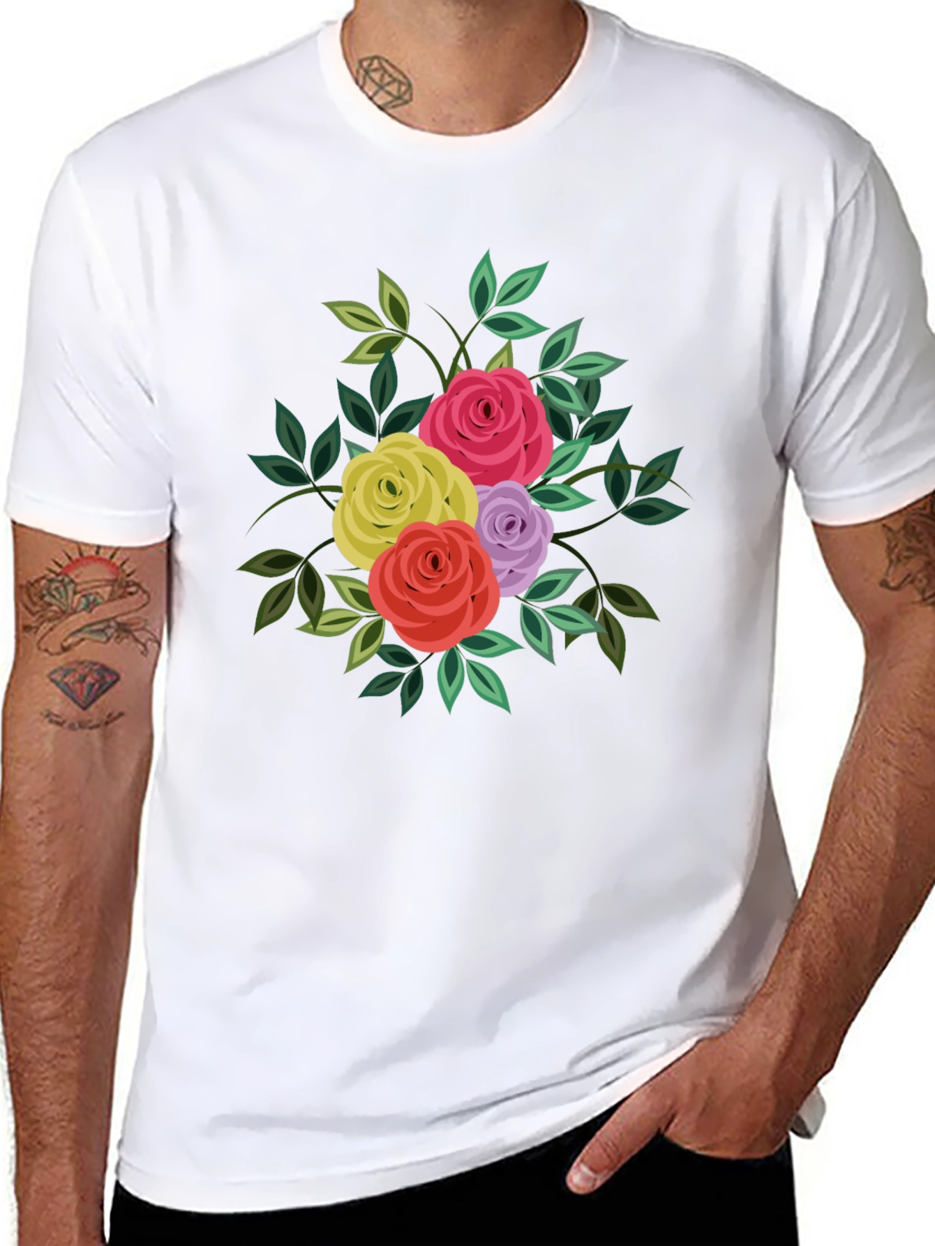 Floral Bouquet T-Shirt - Stylish Graphic Tee