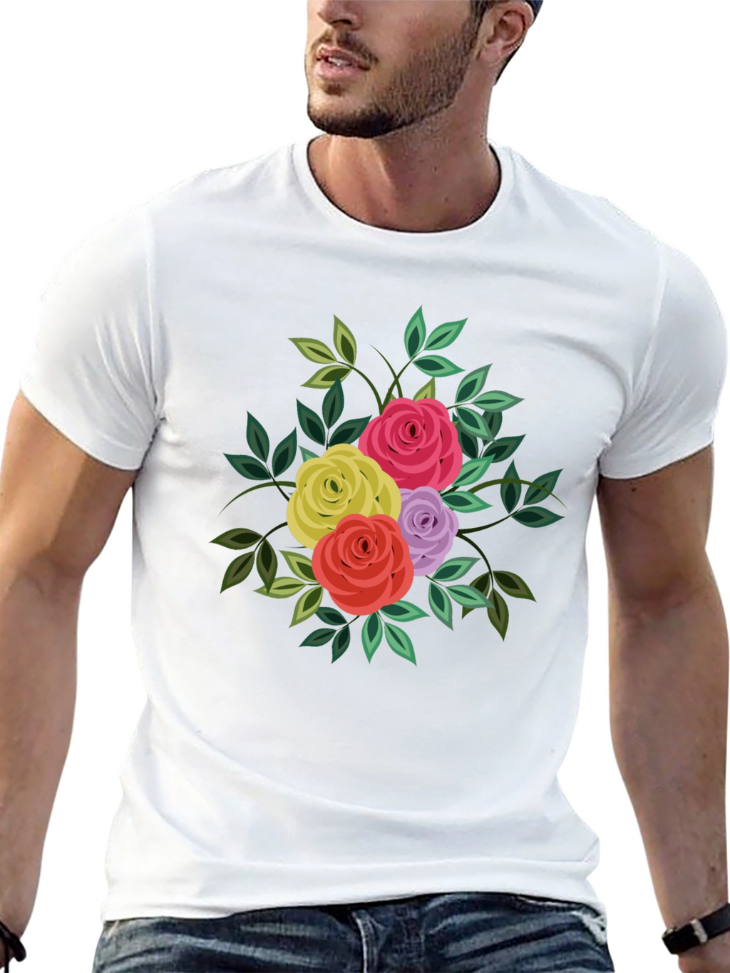 Floral Bouquet T-Shirt - Stylish Graphic Tee