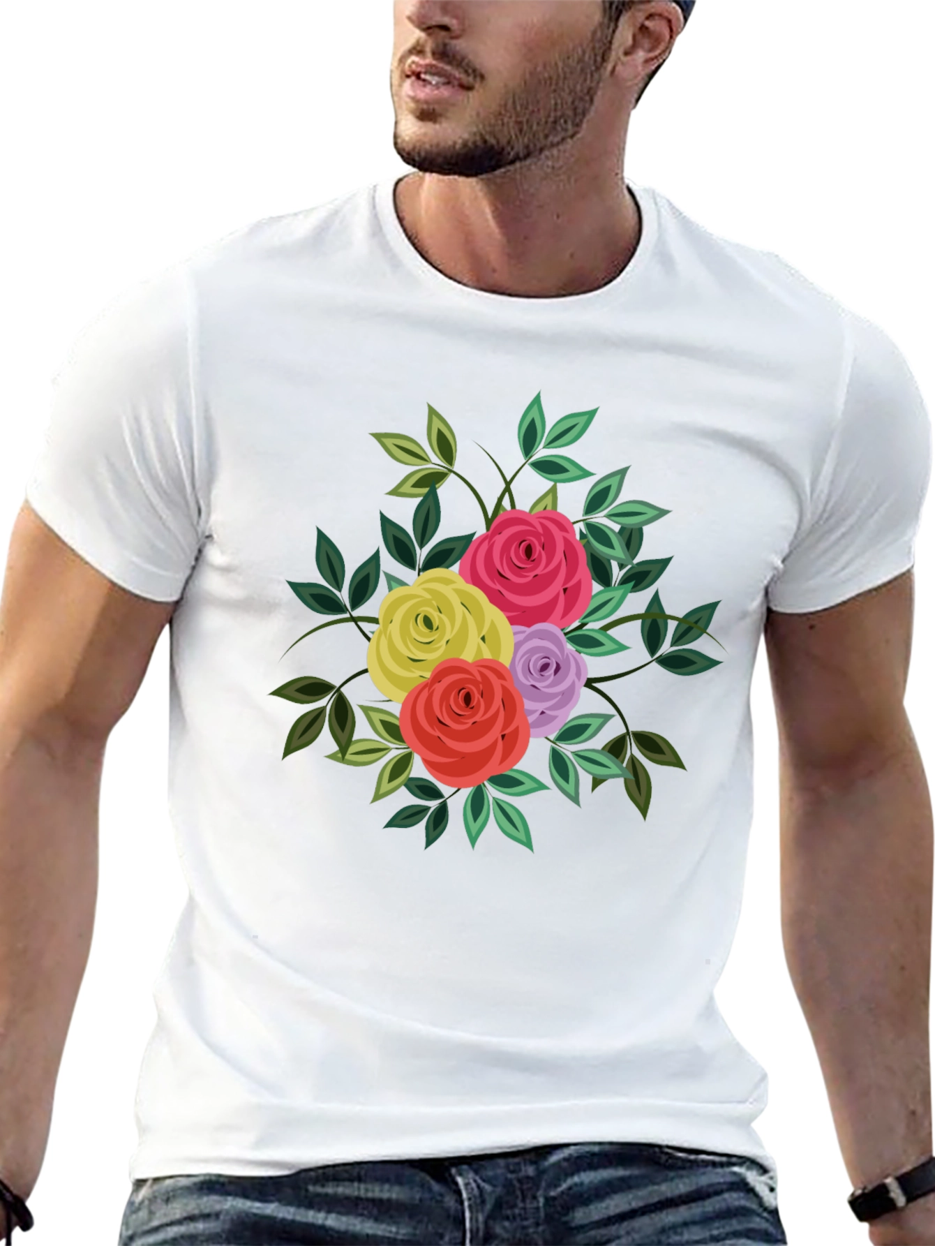 Floral Bouquet T-Shirt - Stylish Graphic Tee