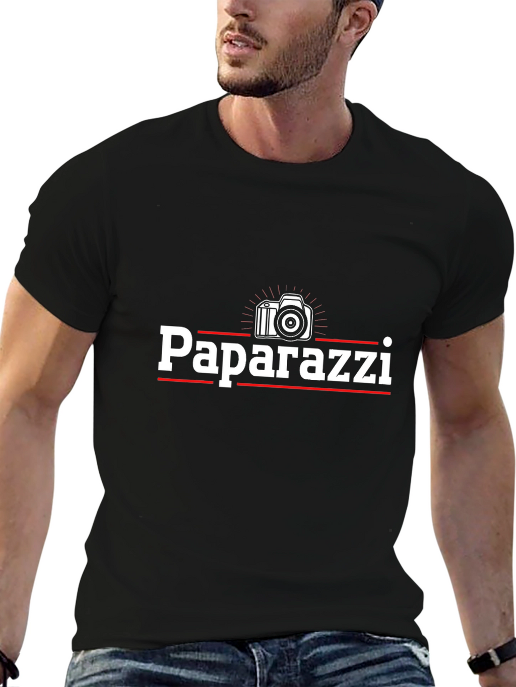 Paparazzi Camera Graphic Black T-Shirt
