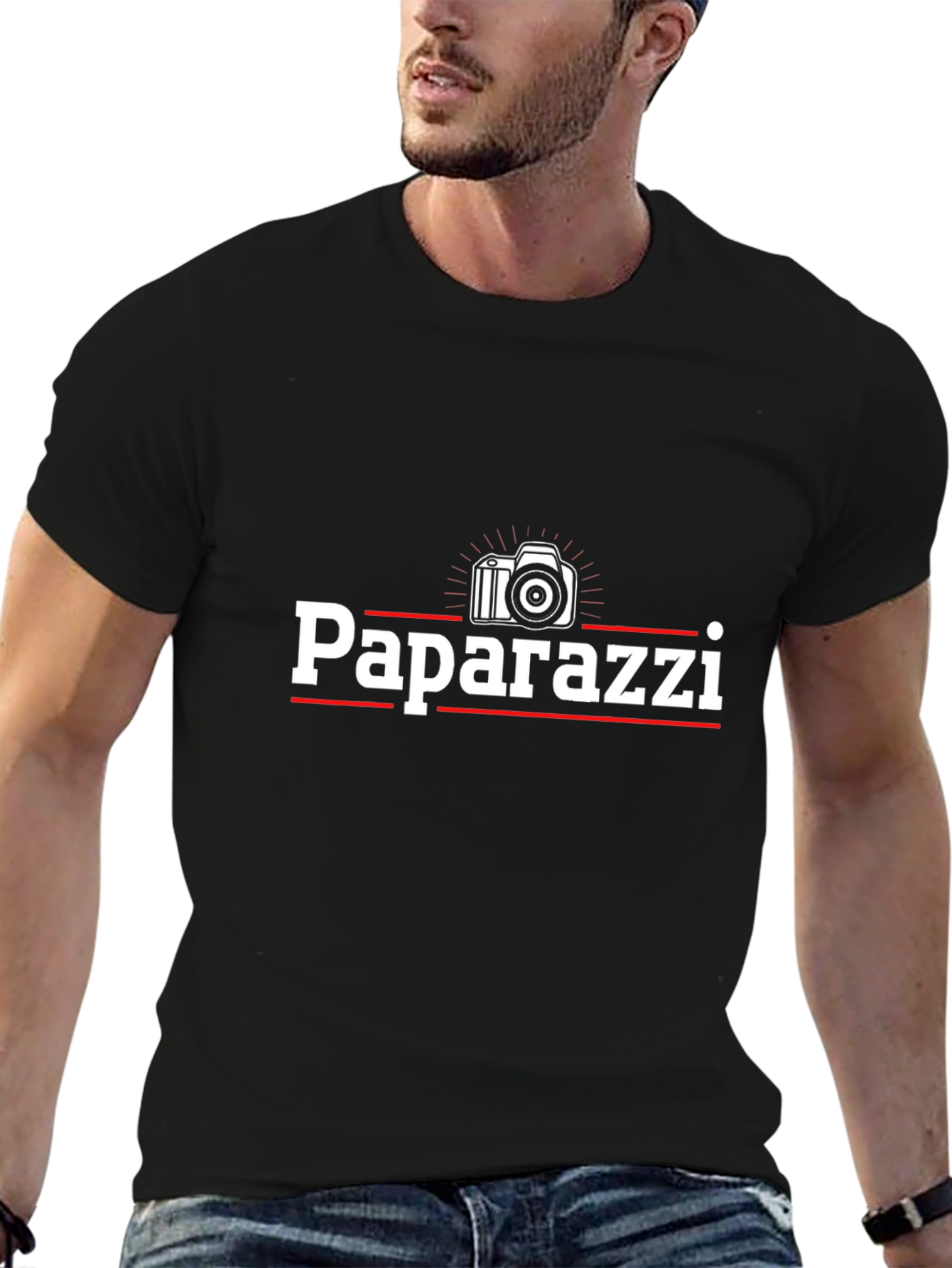 Paparazzi Camera Graphic Black T-Shirt