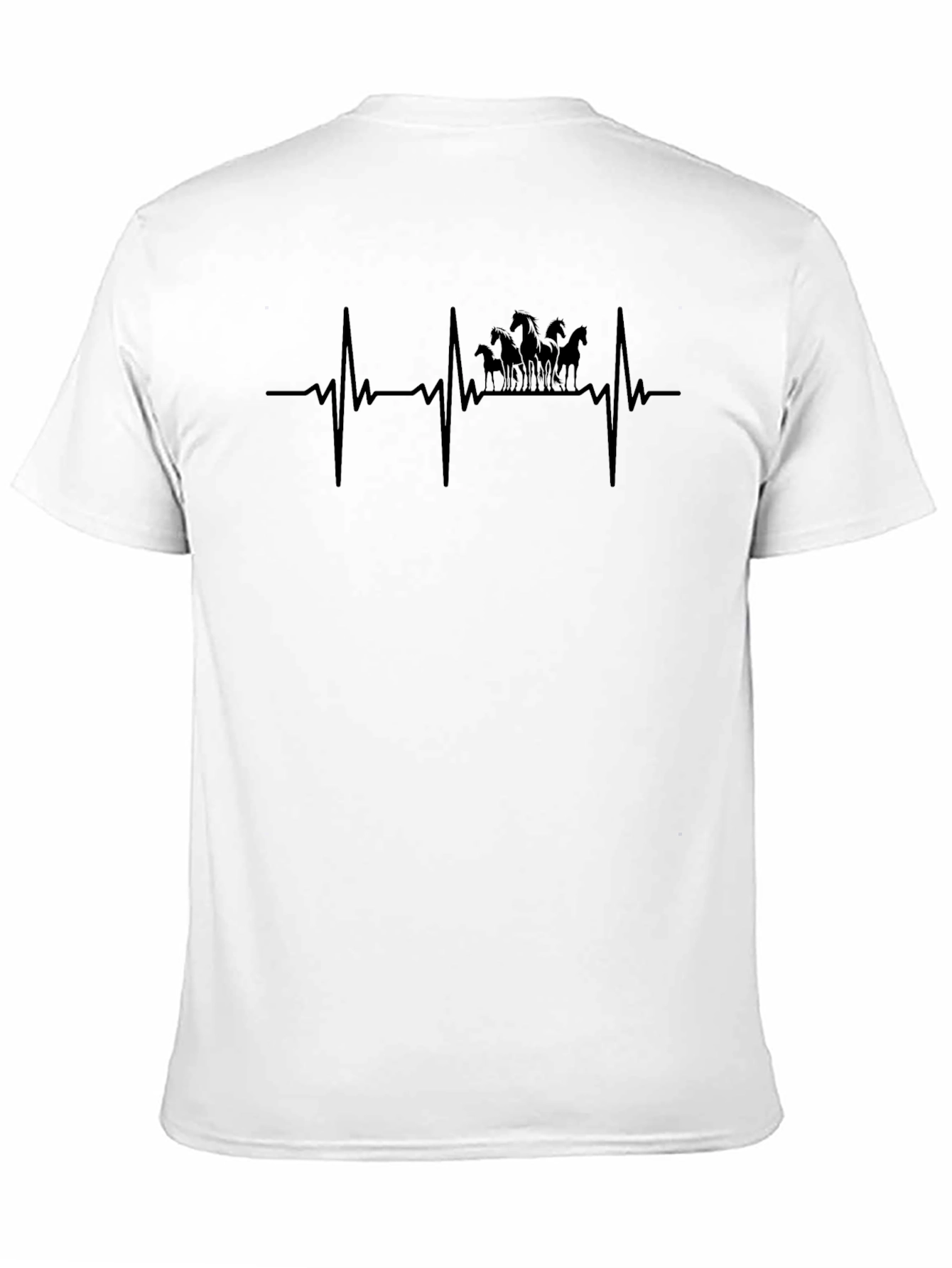Horse Heartbeat Graphic Tee - Equestrian Lover Shirt