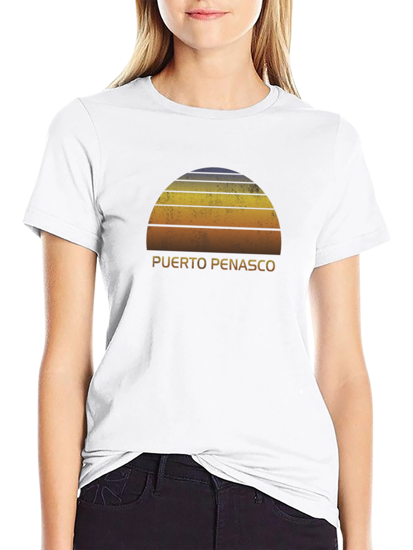 Puerto Penasco Retro Sunset Graphic T-Shirt