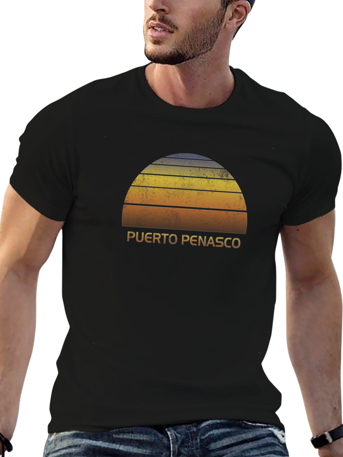 Puerto Penasco Retro Sunset Graphic T-Shirt