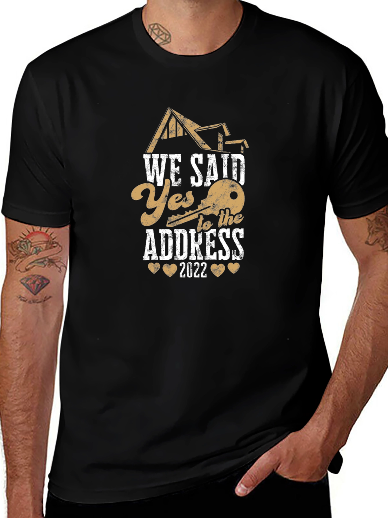 We Said Yes To The Address Black T-Shirt