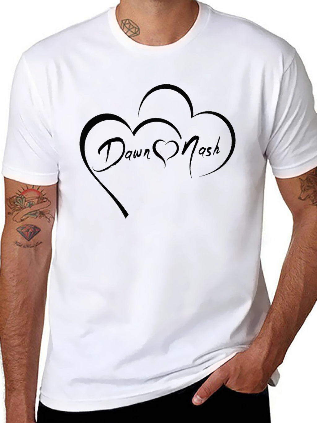 Dawn Nash Heart Graphic Black Tee