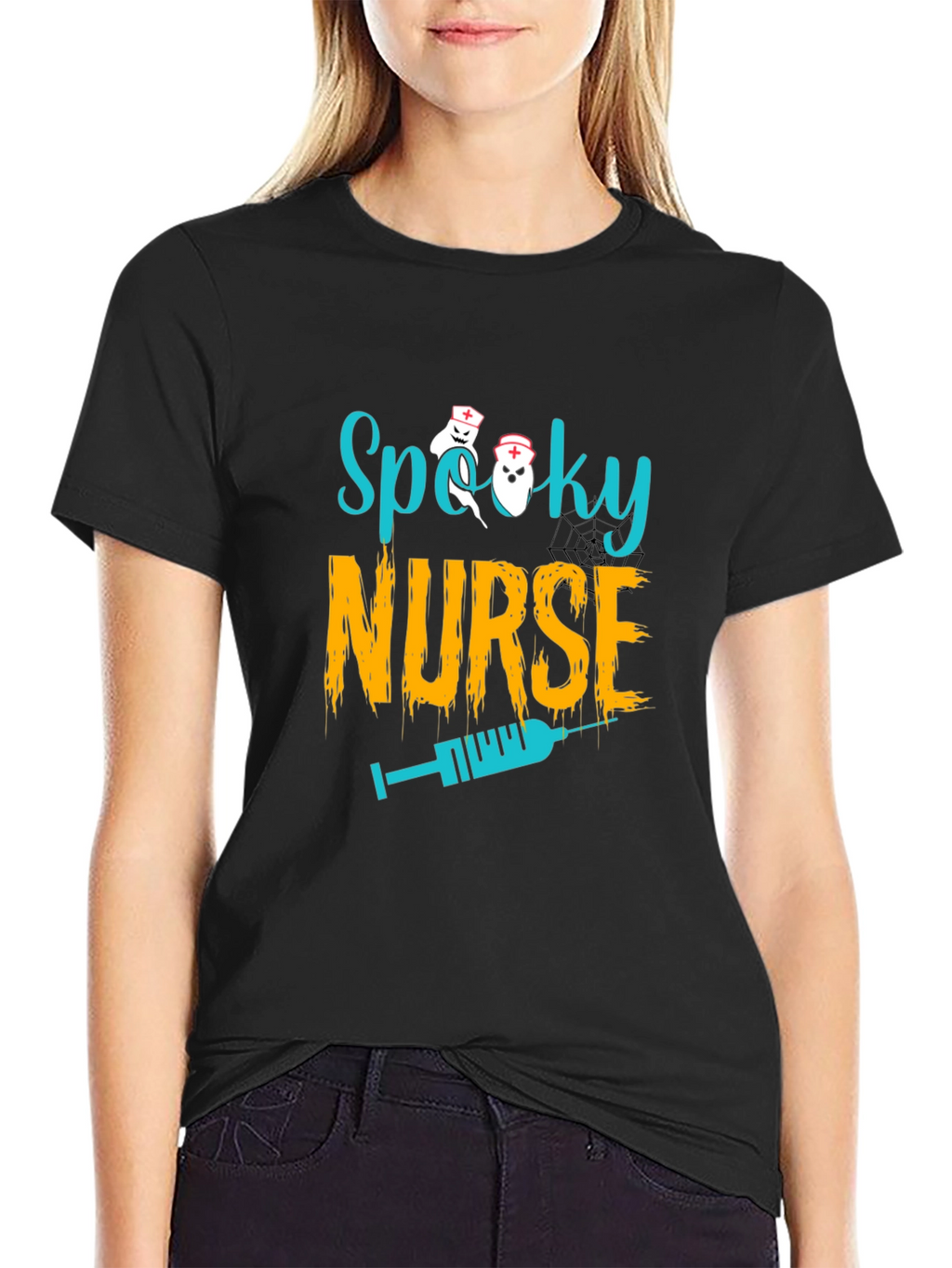 Spooky Nurse Halloween T-Shirt - Unique Design
