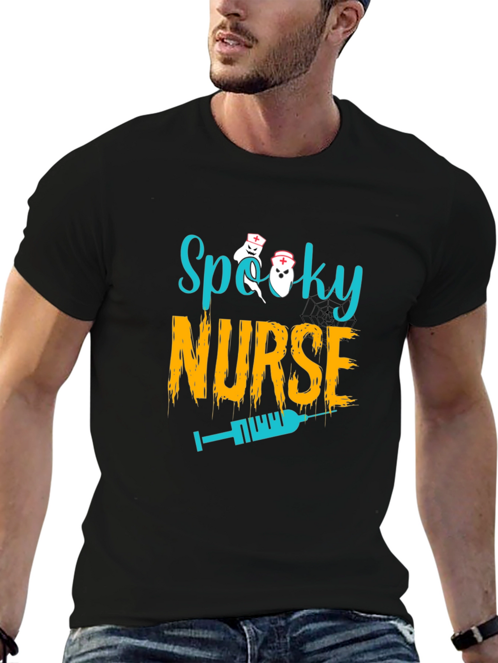 Spooky Nurse Halloween T-Shirt - Unique Design