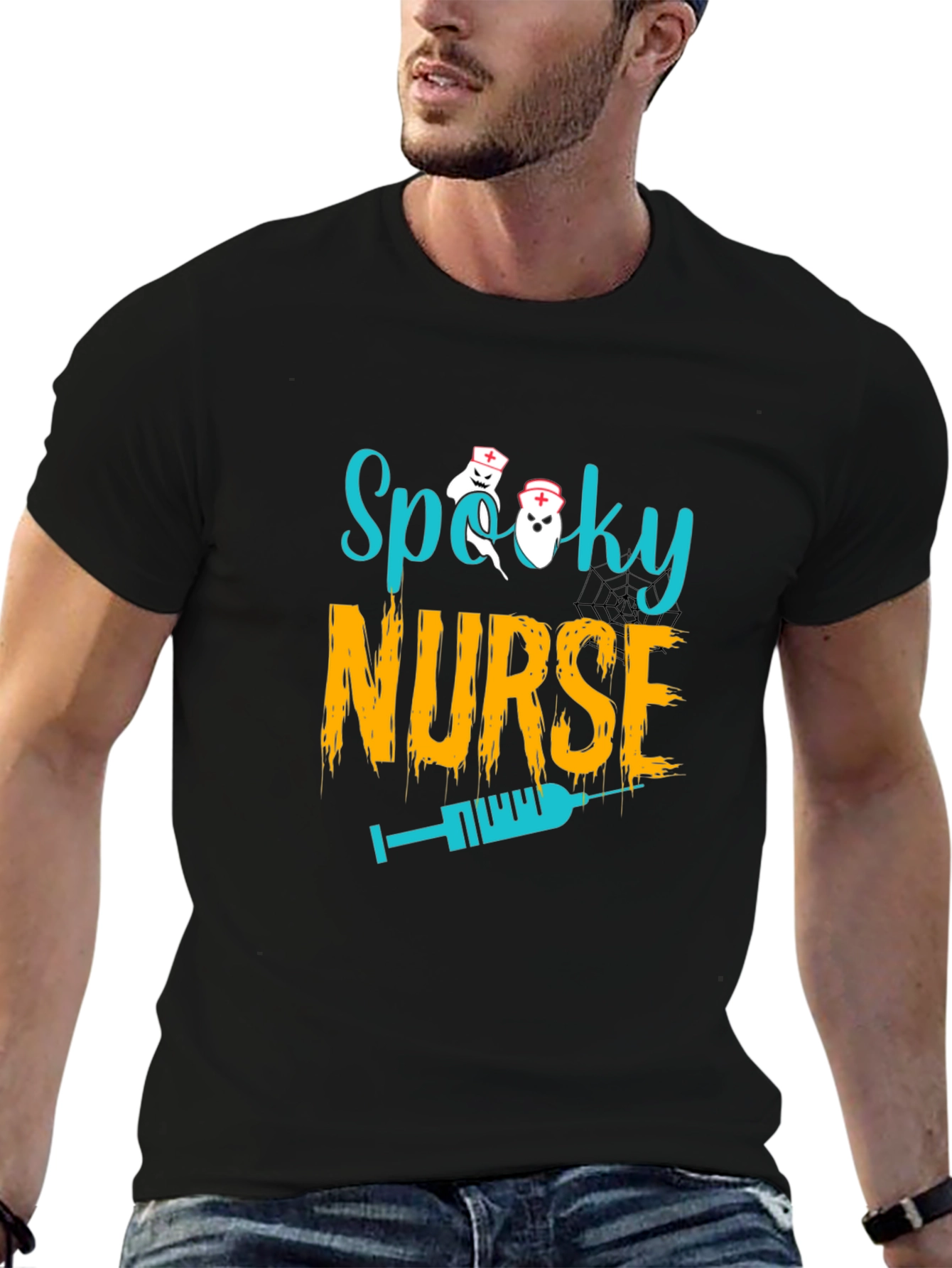 Spooky Nurse Halloween T-Shirt - Unique Design