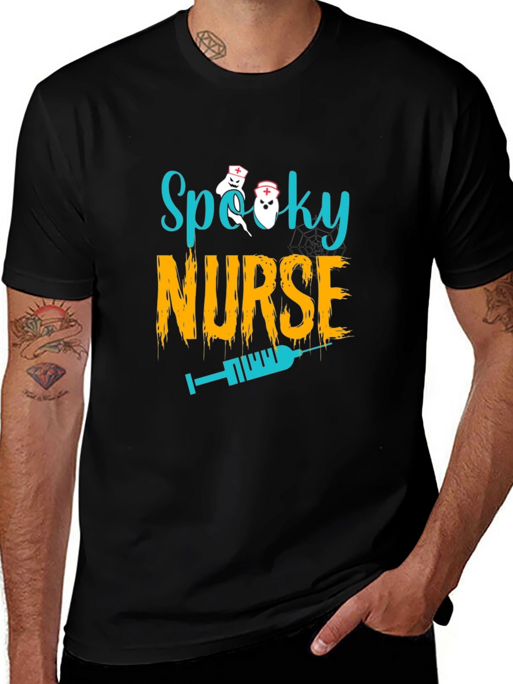 Spooky Nurse Halloween T-Shirt - Unique Design