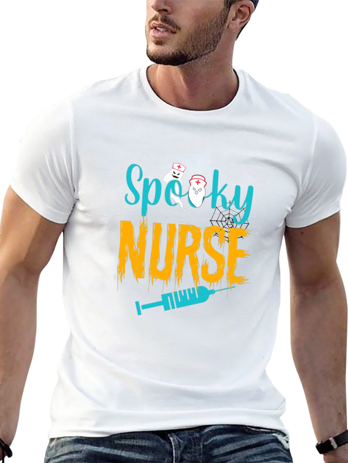 Spooky Nurse Halloween T-Shirt - Unique Design