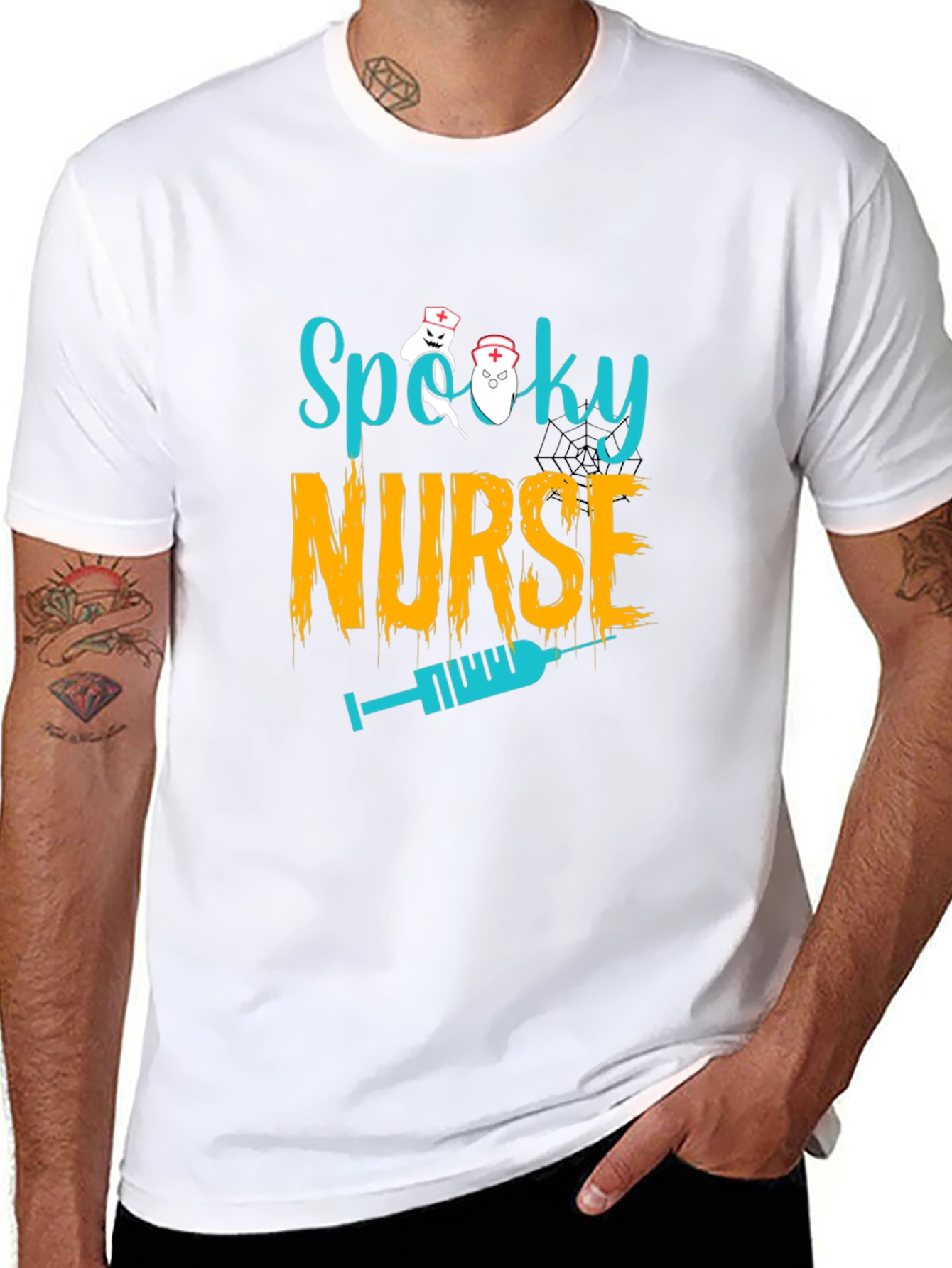 Spooky Nurse Halloween T-Shirt - Unique Design