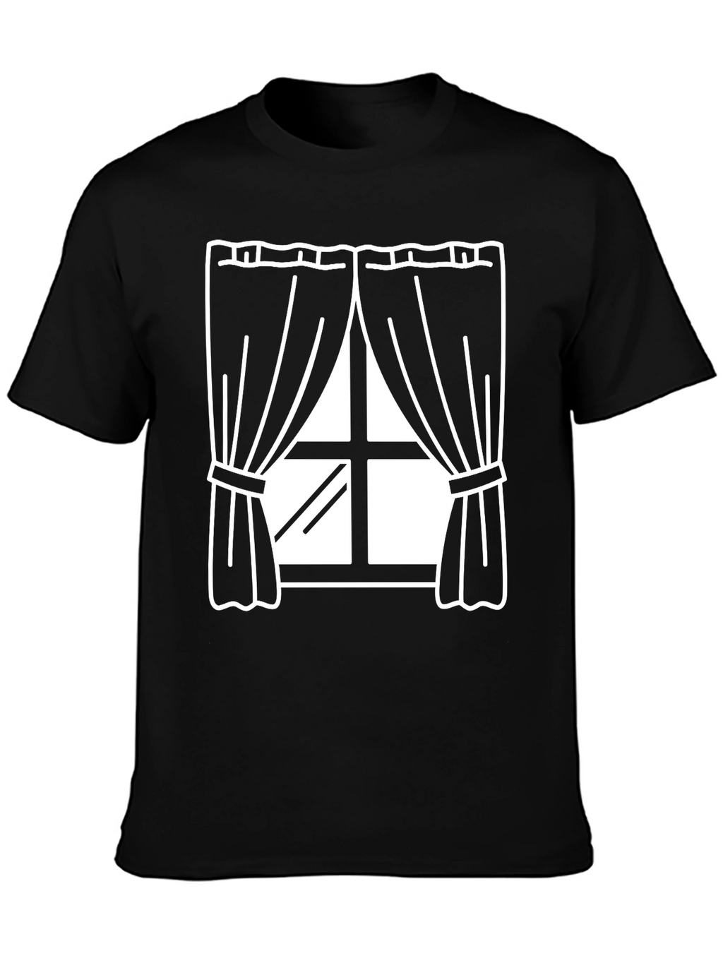 Window Graphic T-Shirt - Black Cotton Tee