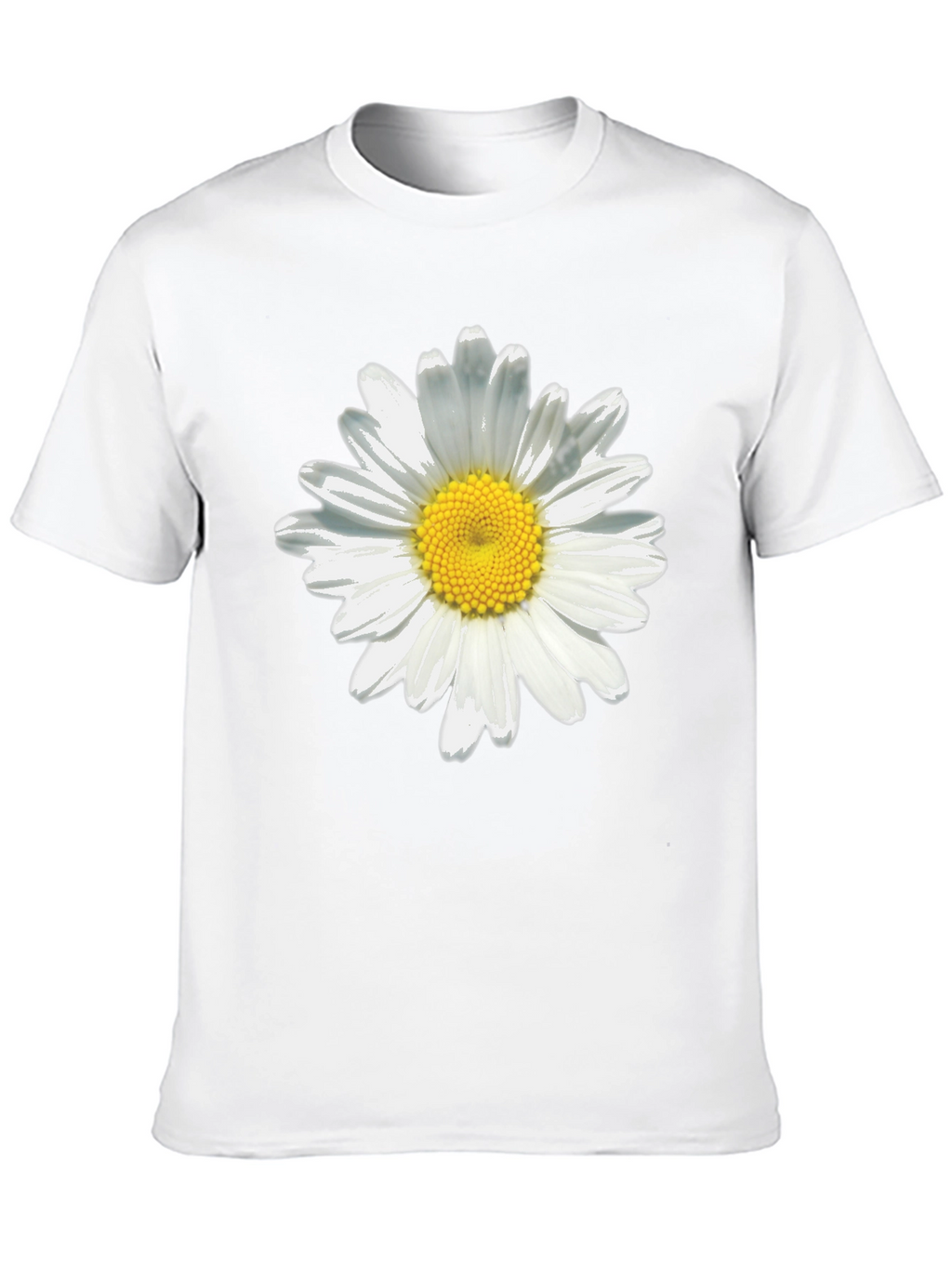 Daisy Flower Black T-Shirt