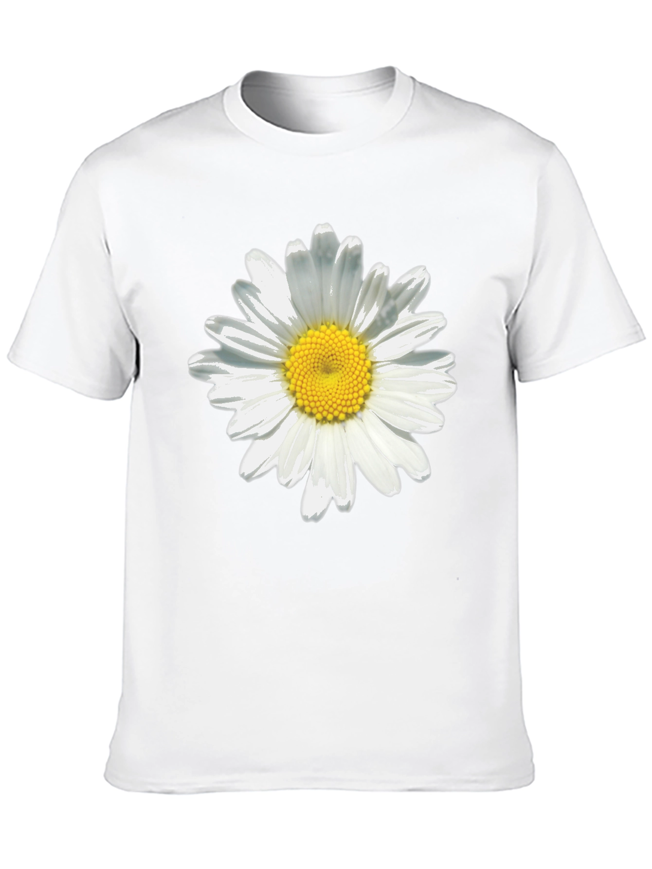 Daisy Flower Black T-Shirt