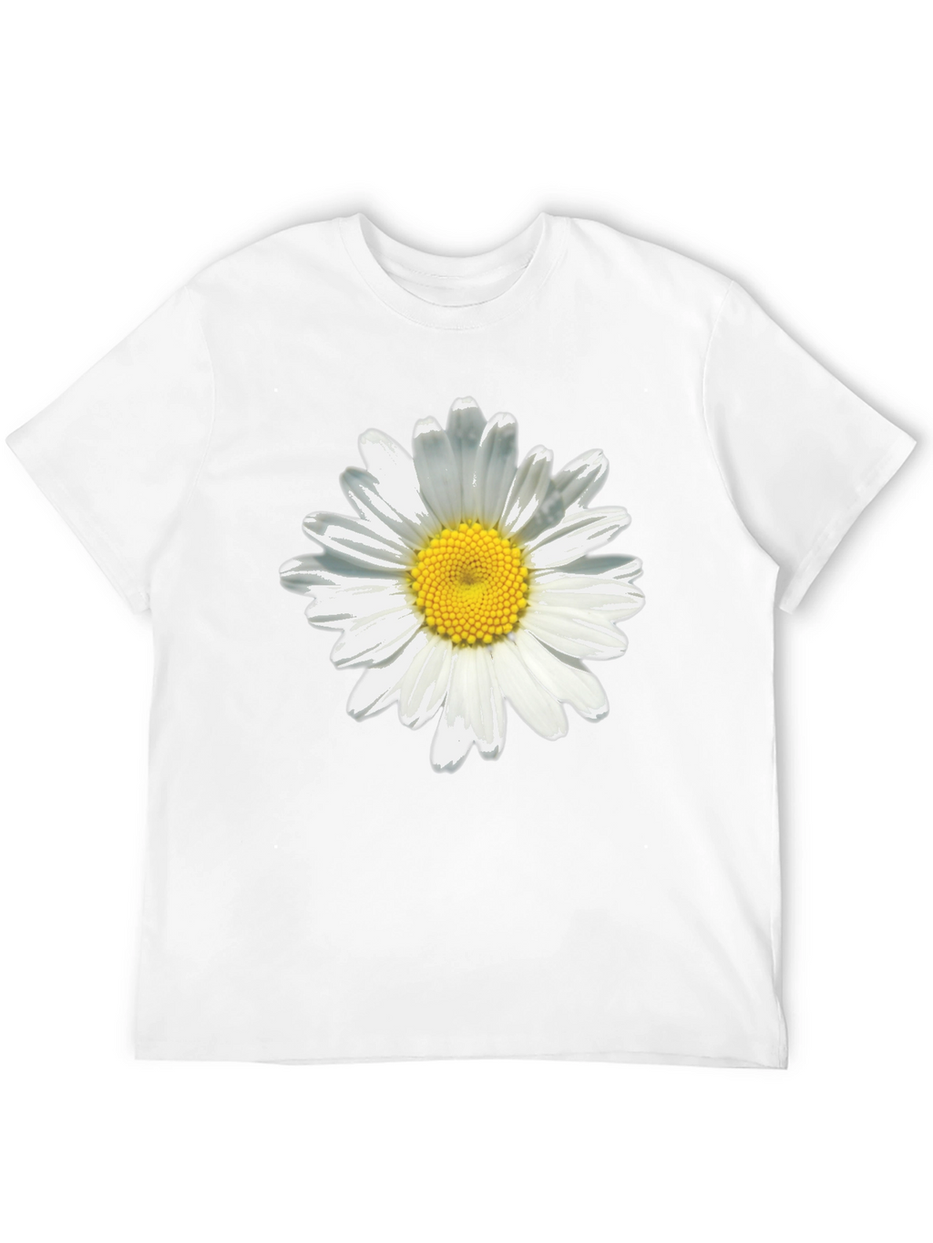 Daisy Flower Black T-Shirt