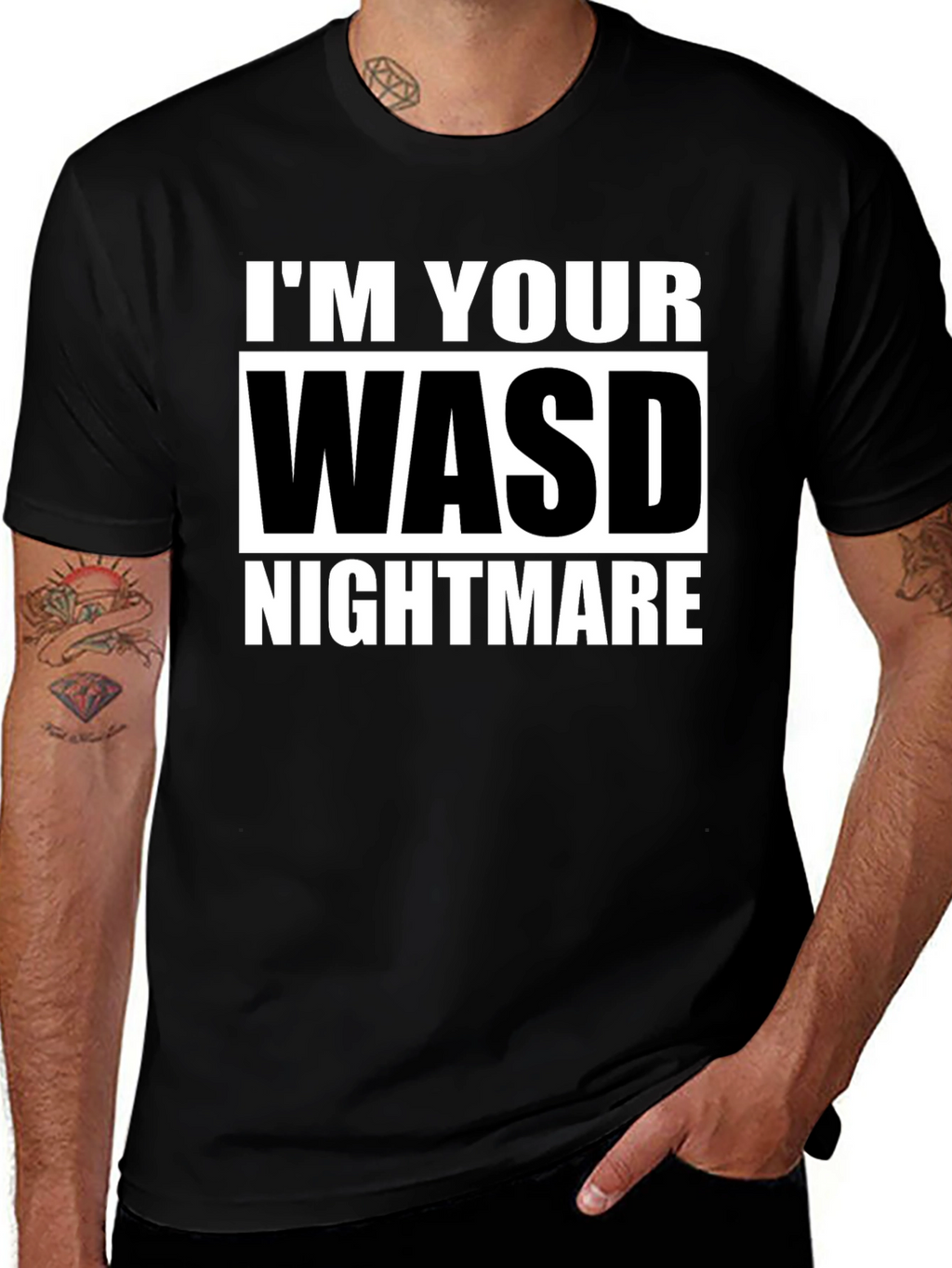 WASD Nightmare Graphic T-Shirt - Gamer Tee