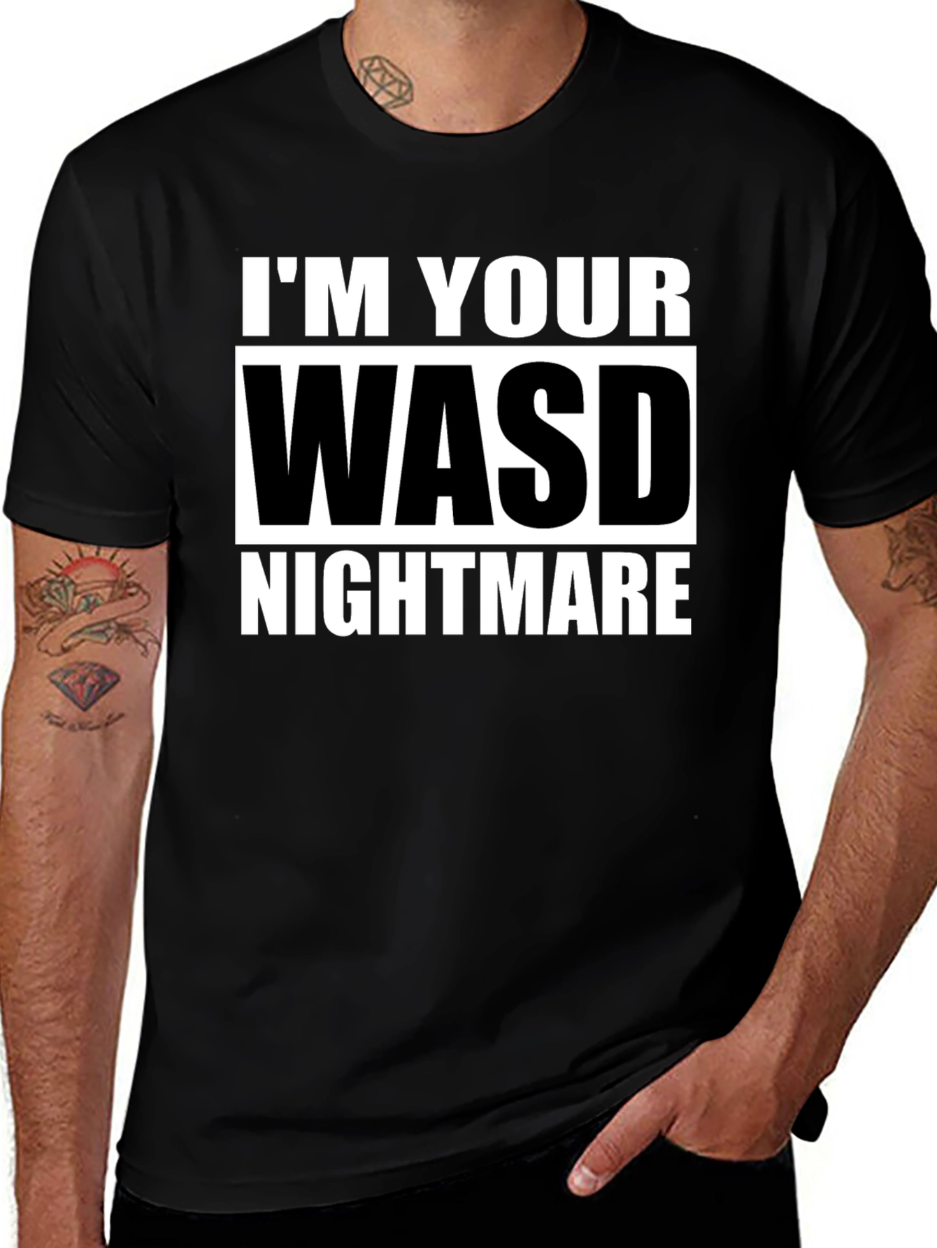 WASD Nightmare Graphic T-Shirt - Gamer Tee